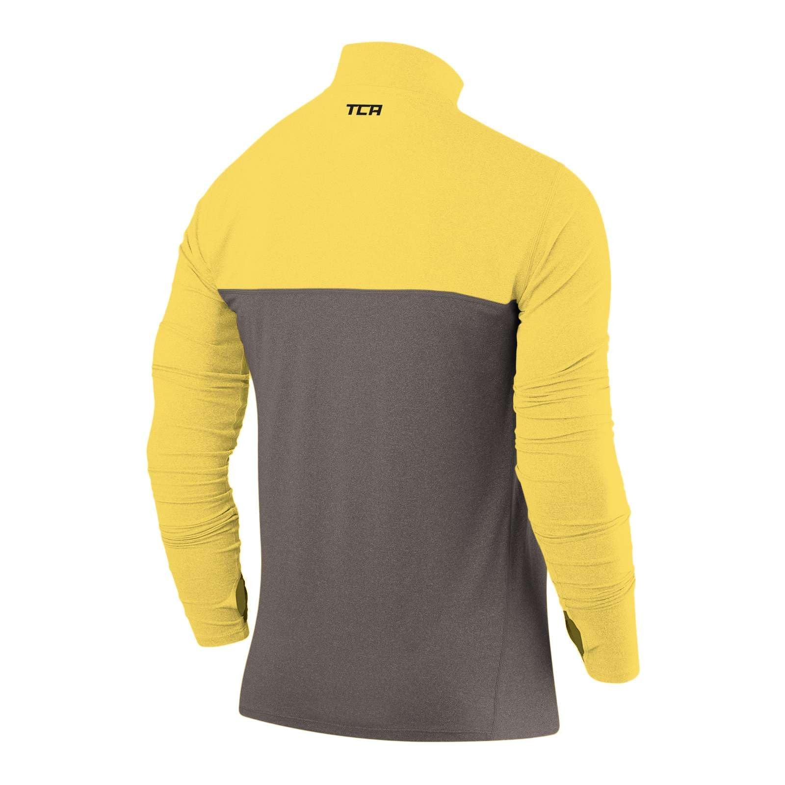 TCA Trainingsshirt TCA Herren Langarm Laufshirt mit Reißverschluss - Dunkel günstig online kaufen