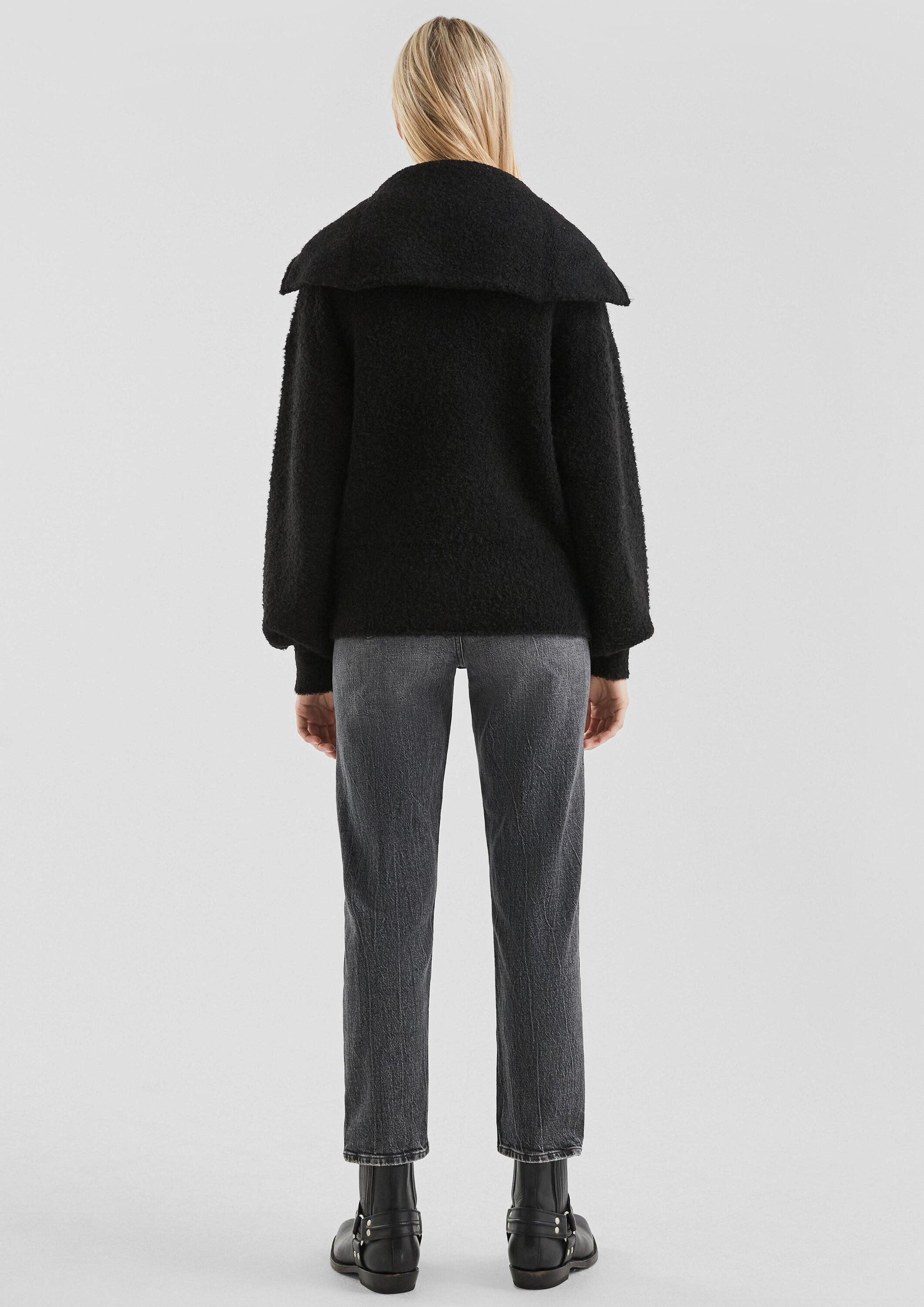 QS Cardigan Strickjacke Bouclé-Strickjacke