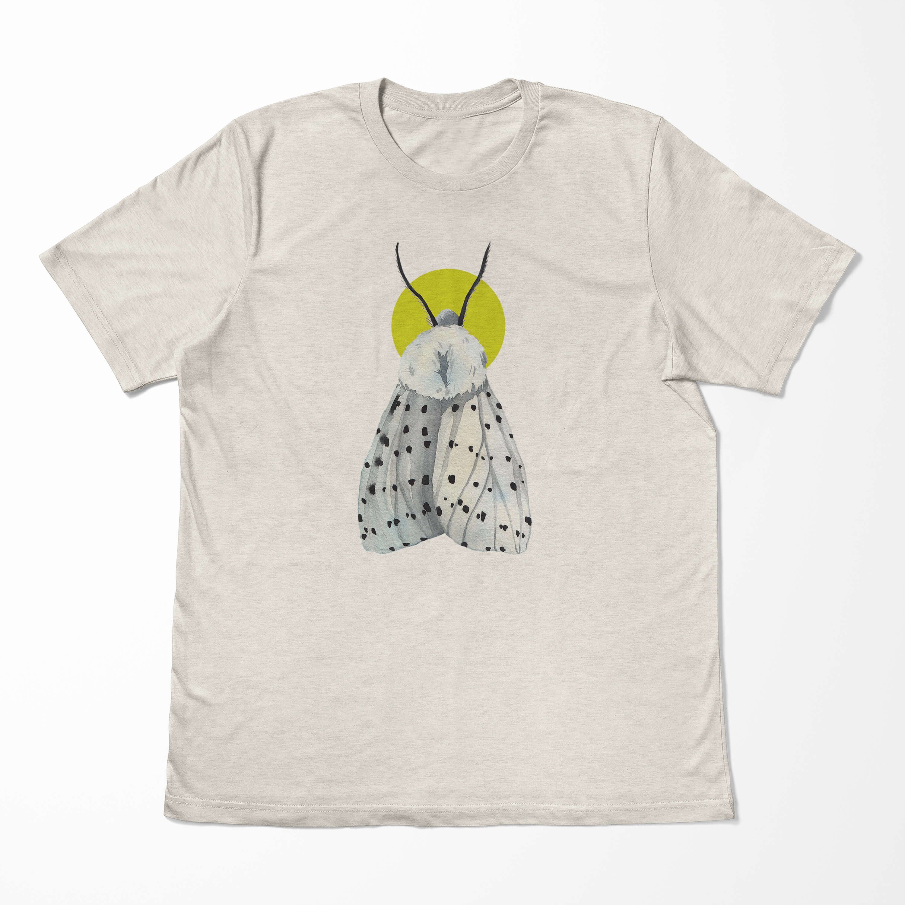 Sinus Art T-Shirt Herren Shirt Nachhaltig Ökomode Organic Farbe Motte T-Shirt Aquarell 100% (1-tlg) Motiv Bio-Baumwolle