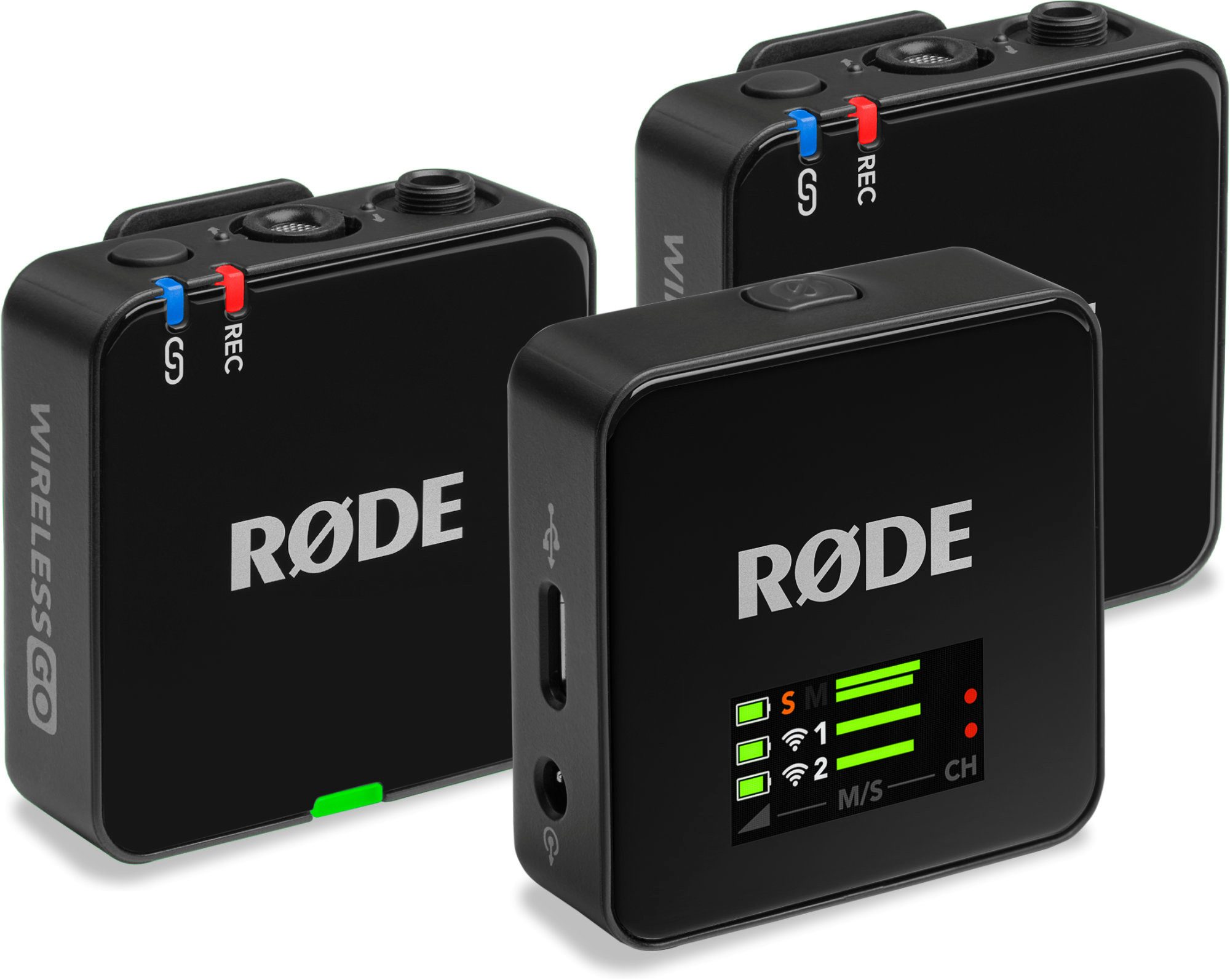 RODE Microphones Mikrofon Wireless GO (Gen 3) Drahtlos-Mikrofonsystem Black (Set, 10-tlg), mit 32 Bit Float Recording