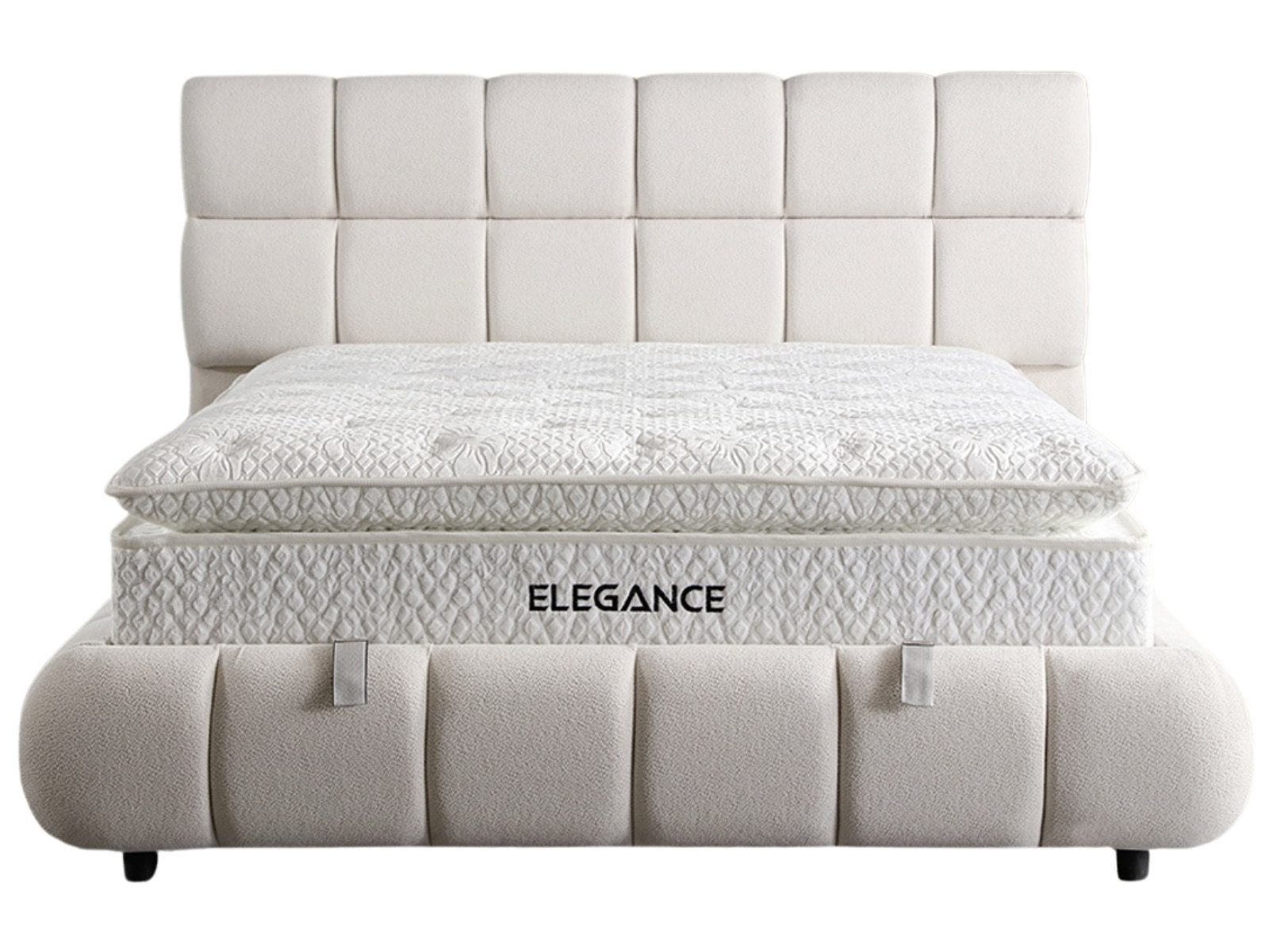 Villa Möbel Boxspringbett Elegance Plus (Bett (ohne Matratze), Liegefläche 180x200), Bettkasten mit XXL Stauraum und Gasdruckfedern für einfache Handhabung