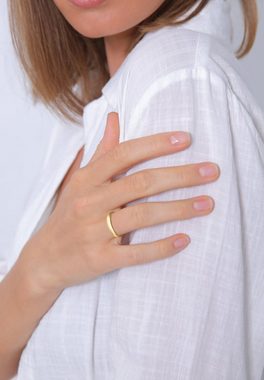 Elli Premium Fingerring Ehering Bandring Klassisch 375 Gelbgold, Ehering