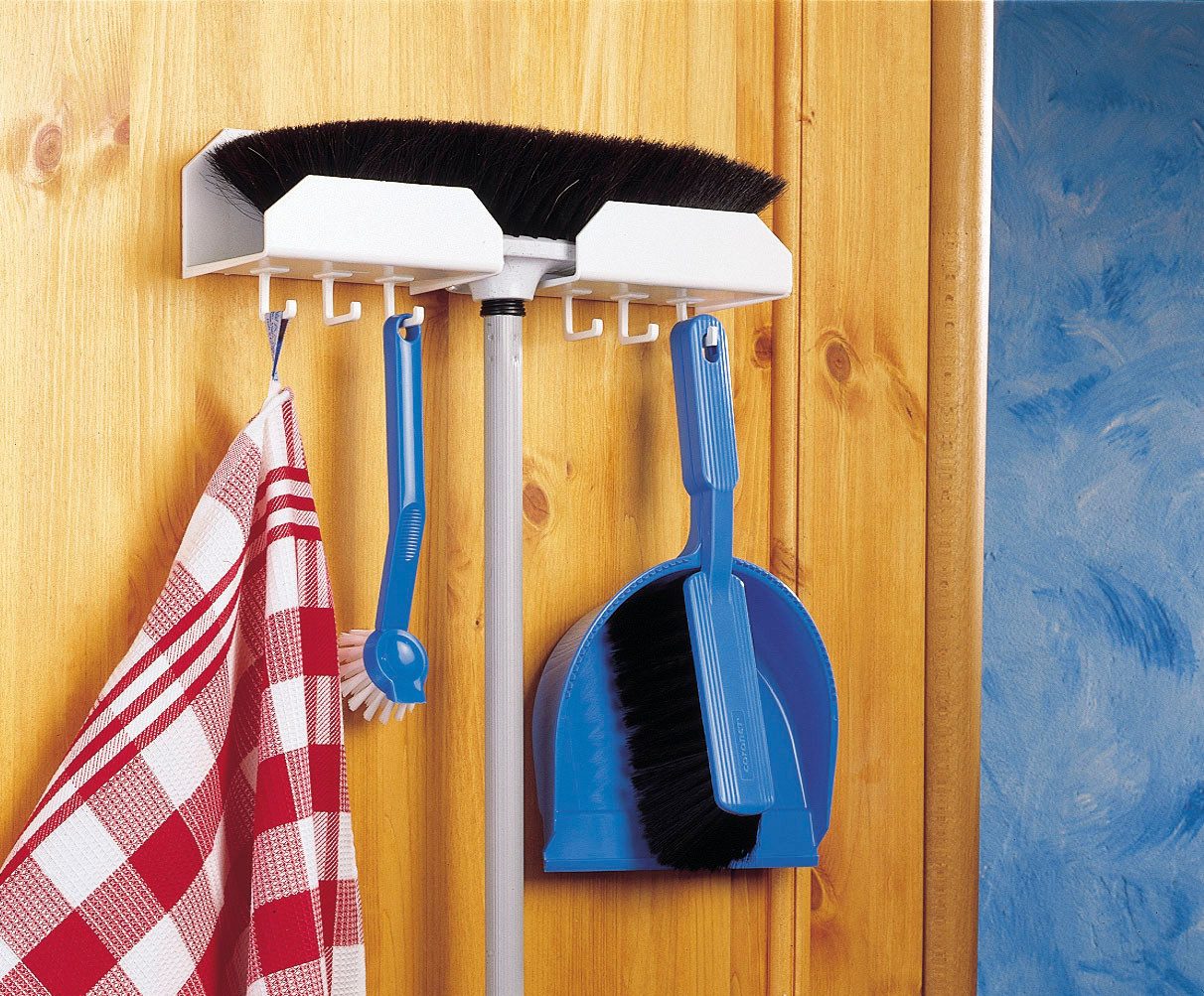 Ruco Türhaken, Türen, (Set, 2-St), Besenhalter für Tür und Wand, 2 Stück
