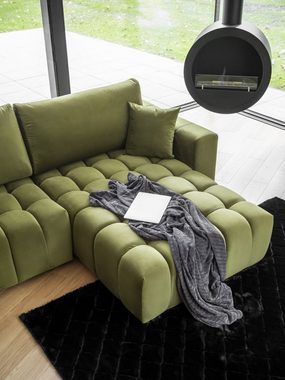 yourhouse24 Wohnlandschaft Bonito U, mit Schlaffunktion und Bettkasten, Ecksofa, U-Form Couch