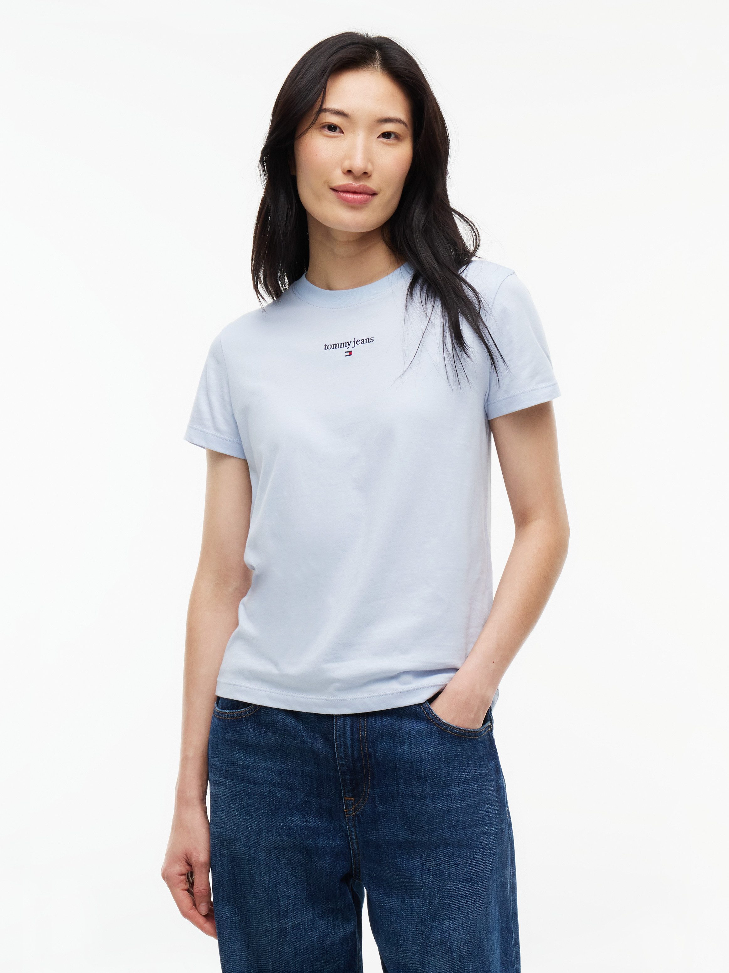 Tommy Jeans Rundhalsshirt TJW REG CLASSIC LOGO SS TEE Baumwollmischung