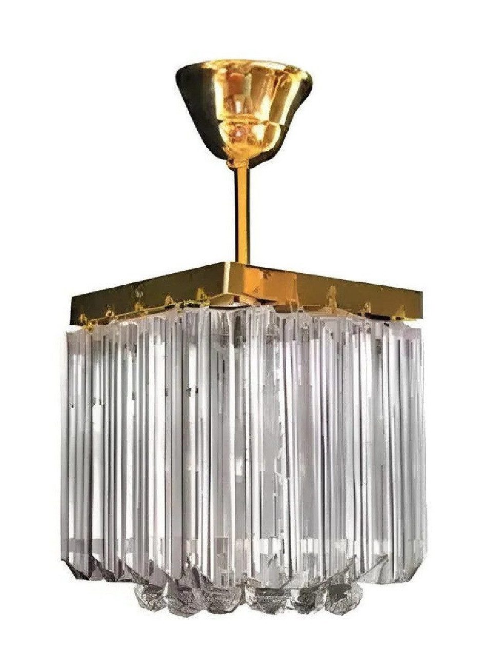 Xlmoebel Deckenleuchte Edel Kronleuchter in Gold mit Kristallakzenten, Keine Funktionen, Hergestellt in Europa