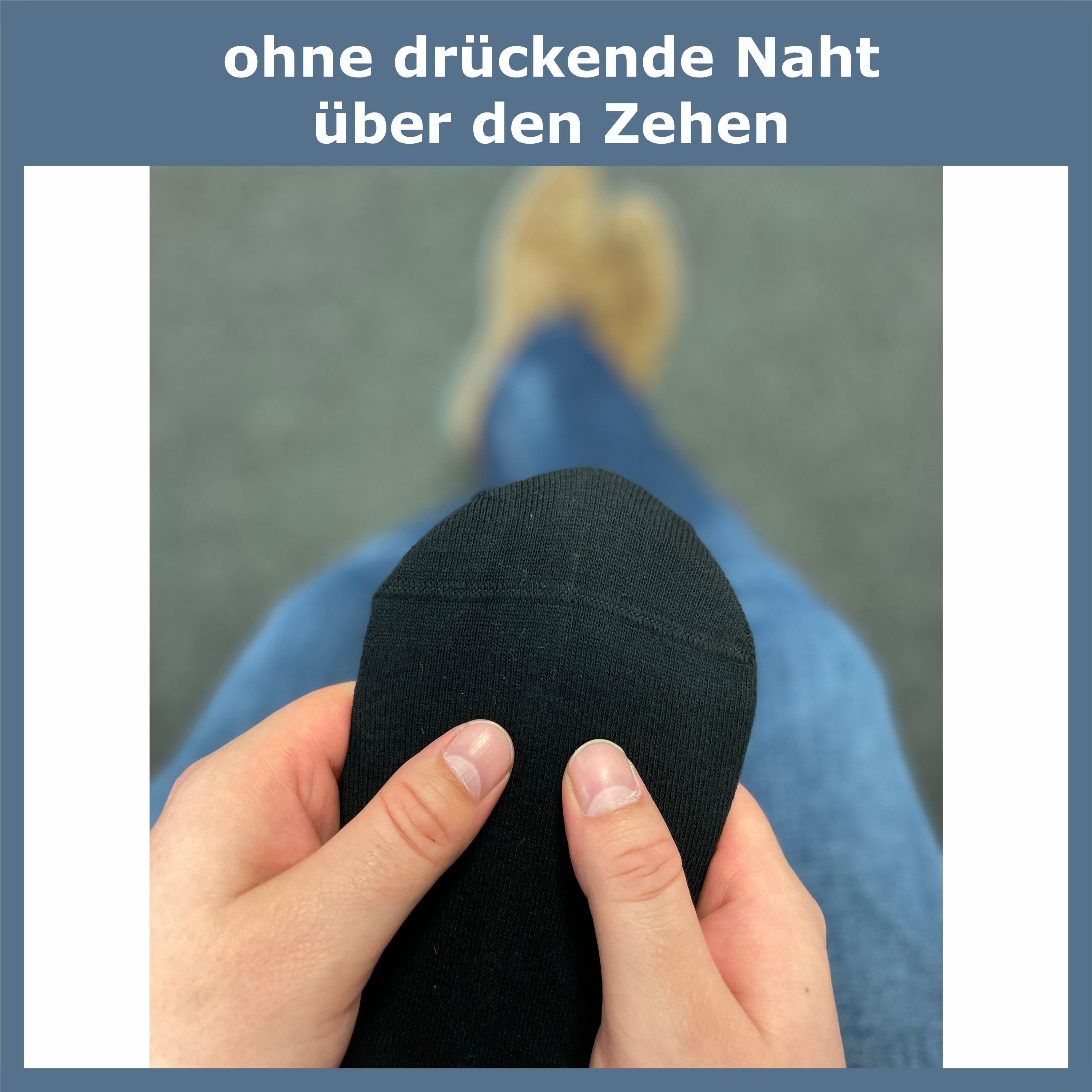 GAWILO Socken für Herren aus 100% Baumwolle - Ohne drückende Naht - mit Komfortbund (8 Paar) in schwarz, grau, blau, weiß & natur - mit handgekettelter Zehenspitze