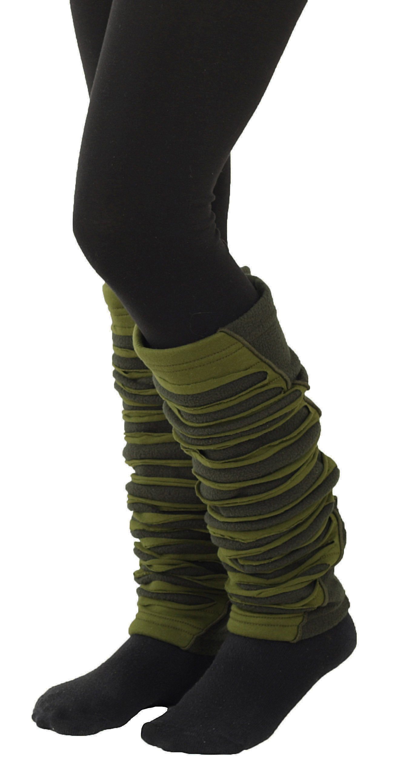 PUREWONDER Beinstulpen Stulpen aus Fleece Paar) Einheitsgröße und Grün lw2 Jersey (1
