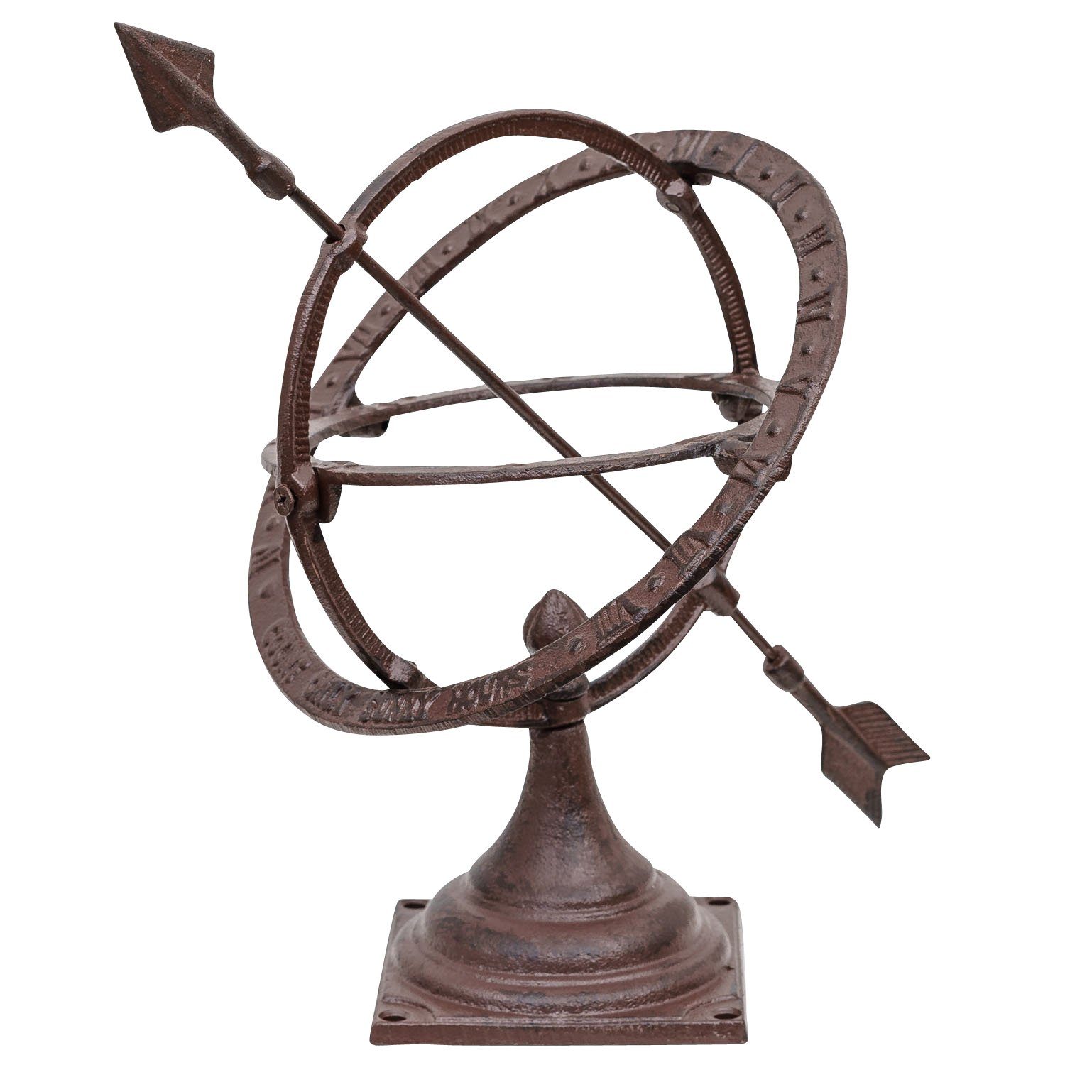 Aubaho Dekoobjekt Sonnenuhr 30cm Eisen Garten Dekoration Nostalgie Antik-Stil