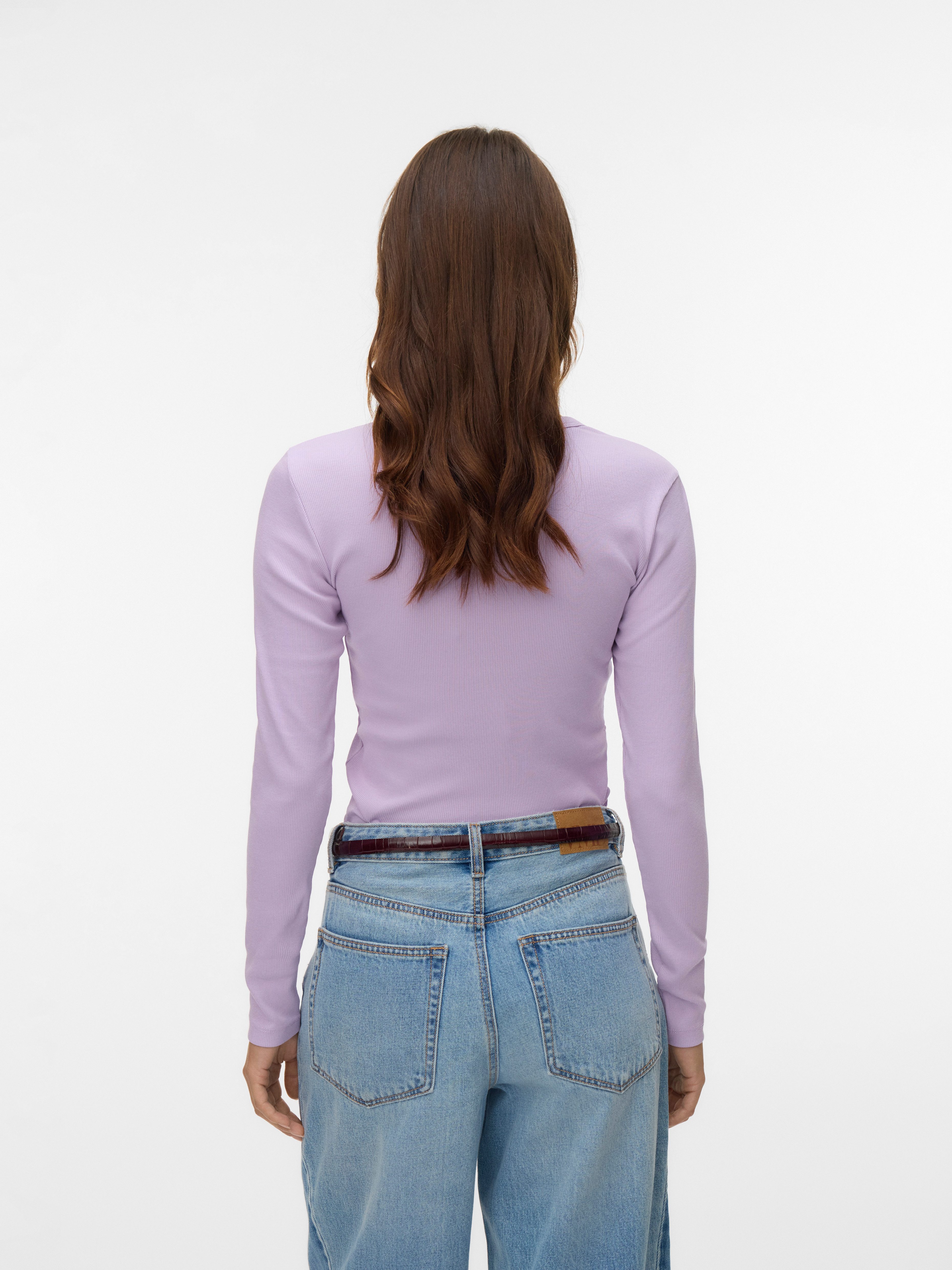 Vero Moda Langarmshirt VMCHLOE LS SHORT TOP JRS NOOS Baumwollmischung günstig online kaufen