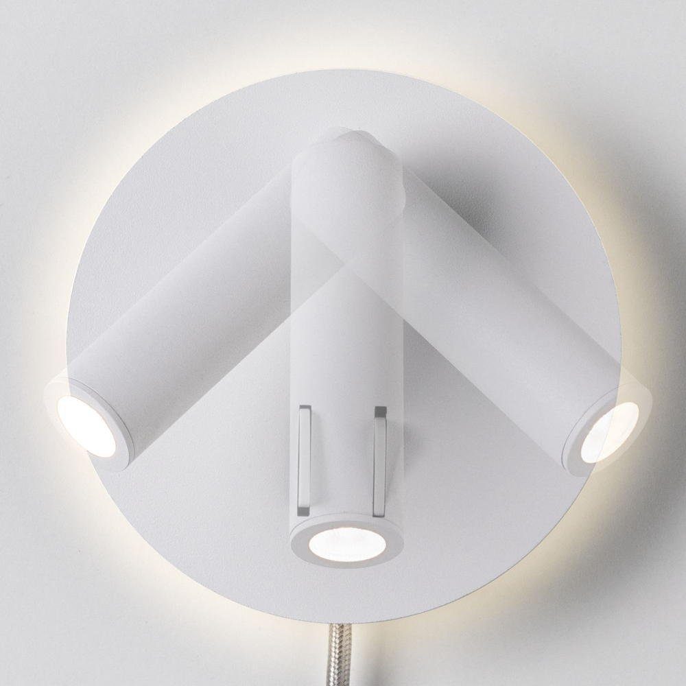 enthalten: Chrom Wandleuchte in Weiß Paulmann Wandlampe, Ja, Wandleuchte, warmweiss, Leuchtmittel keine und Wandleuchte LED, LED Angabe, fest LED 240lm, 4W verbaut, Wandlicht