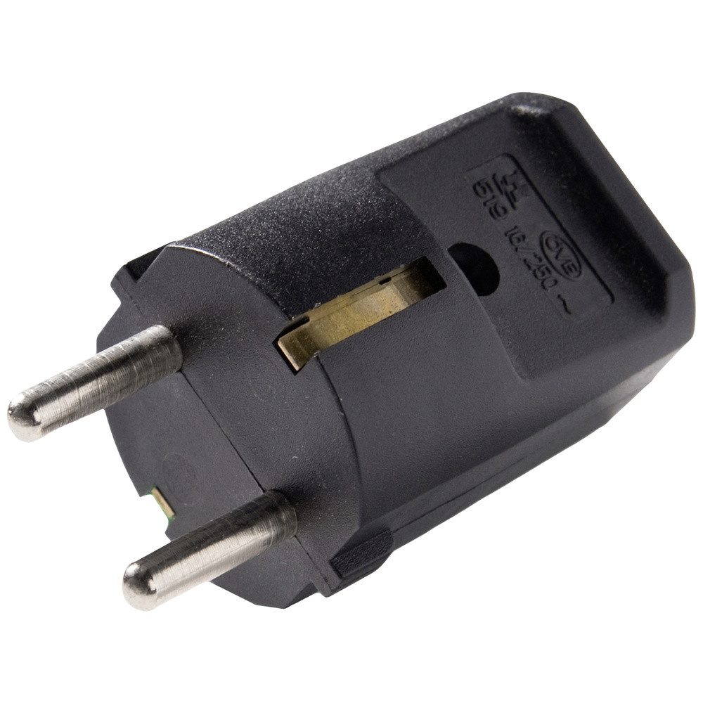 Martin Kaiser 519oT/sw Schutzkontaktstecker Polyamid 6 250 V Schwarz Steckernetzteil