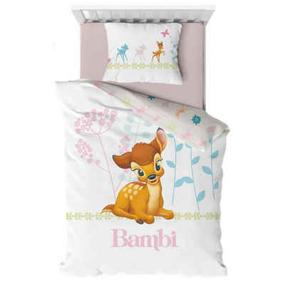 Babybettwäsche Disney Bambi Baby Bettwäsche Set, Disney, Baumwolle, 100x140 cm 40x60 cm