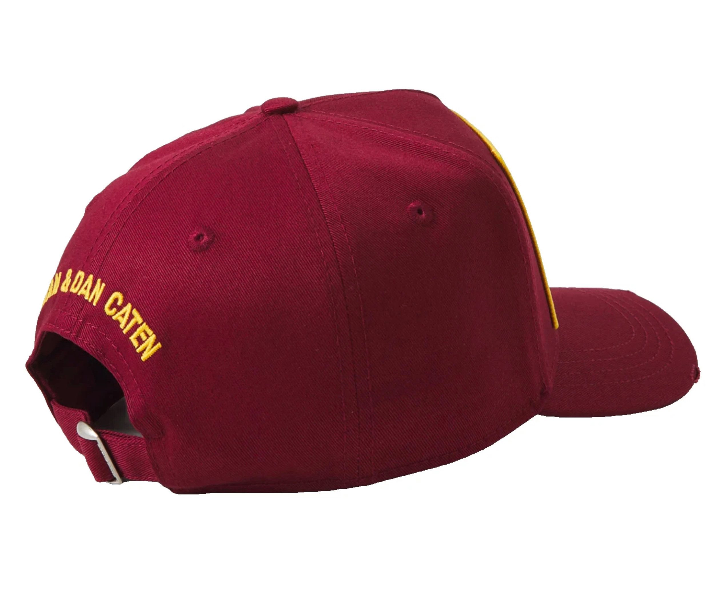 Dsquared2 Baseball Cap Superior Baseball Icon Kappe Burgundy Unisex Designed in Italy, inspiriert von kanadischer Heritage
