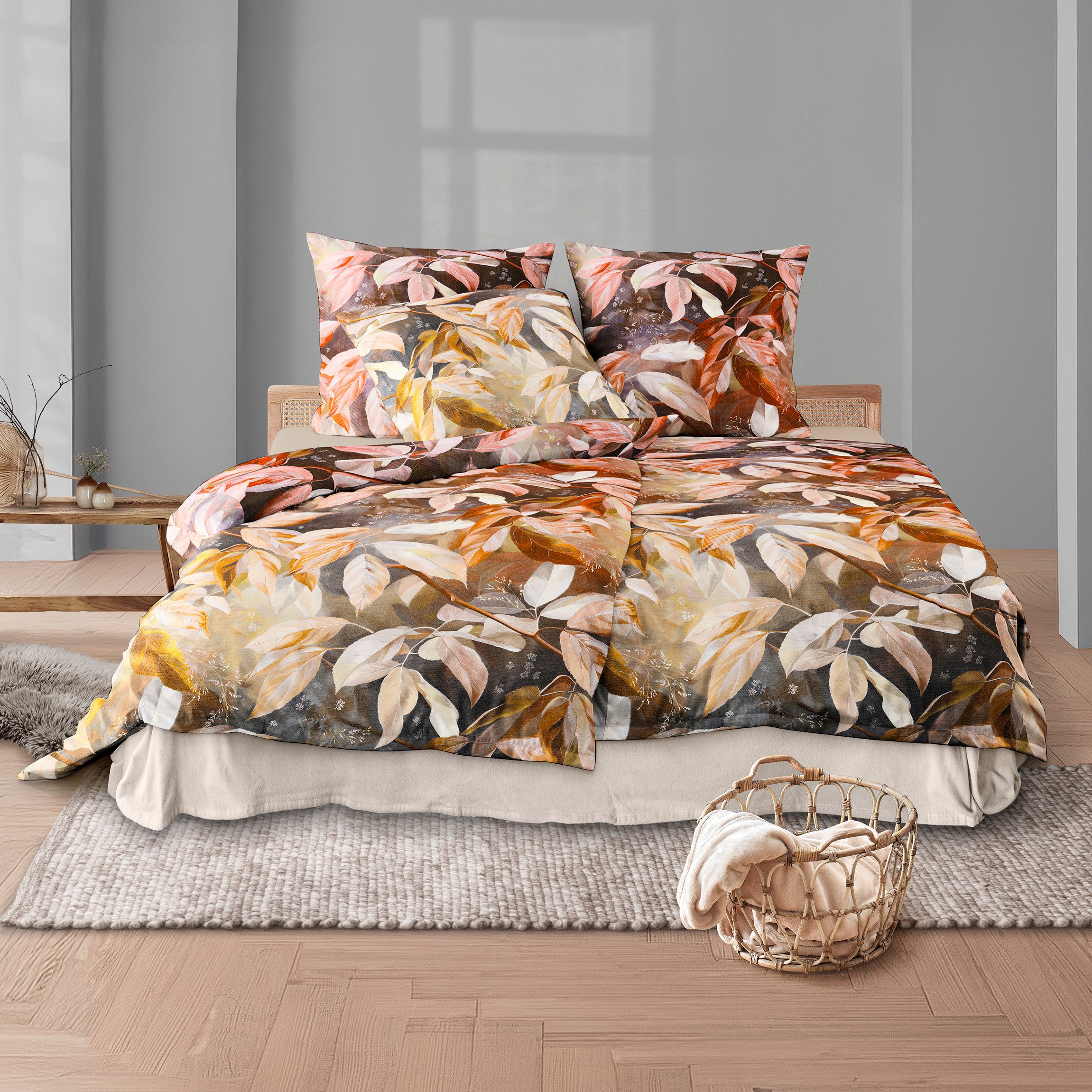 Irisette Bettwäsche Irisette Flausch Cotton Bettwäsche Zobel 8638-90 Blätte günstig online kaufen