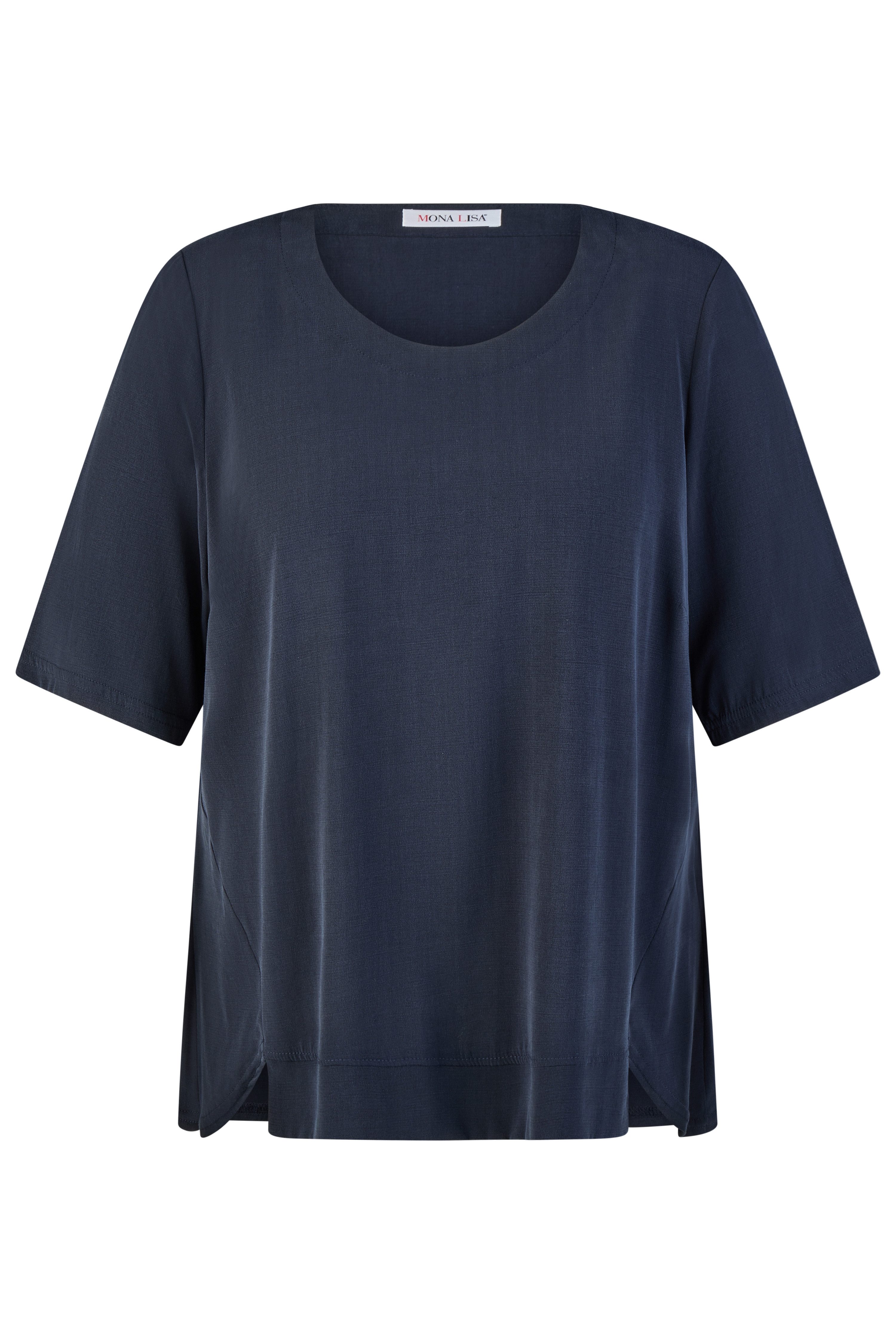 Mona Lisa Kurzarmshirt Große Größen aus Cupro Elegantes Sommershirt