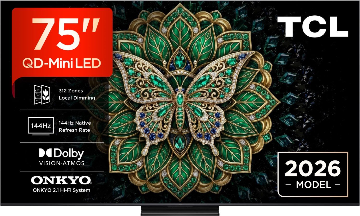 TCL 75C69K Pro QLED-Fernseher (75.0 Zoll, 4K Ultra HD, Ja)