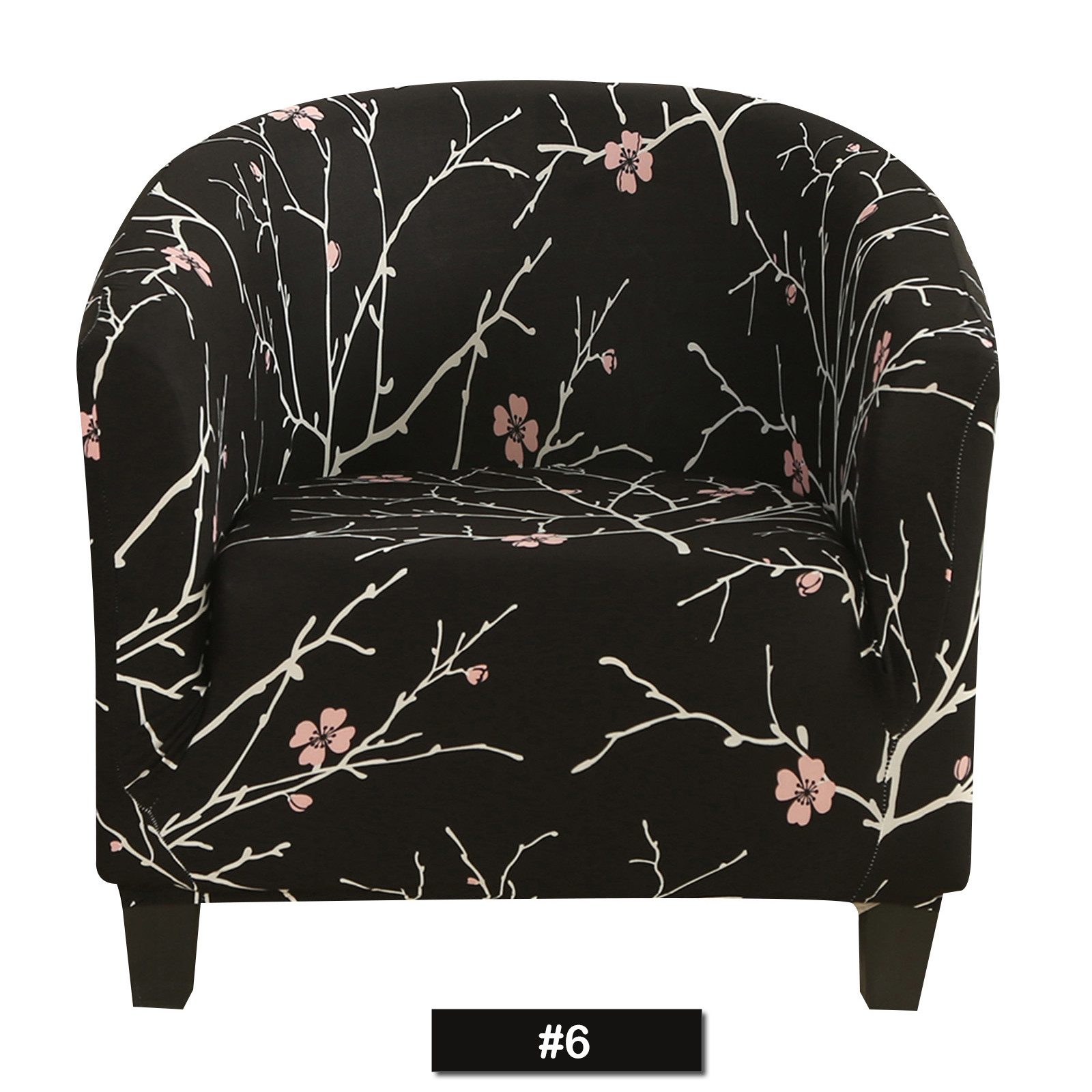 BTTO Sesselhusse Schonbezug Abnehmbarer und waschbarer Sessel Sofa-Schonbezug, Floraler Stuhl Überzug