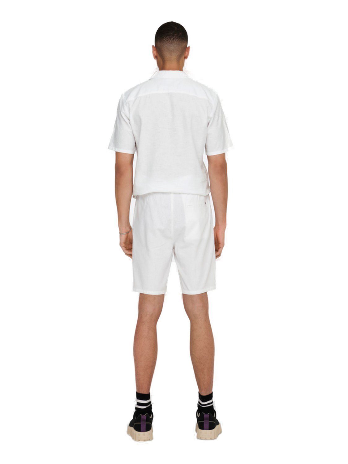 ONLY & SONS Shorts ONSLINUS Baumwollmix White aus 22024967 Bright