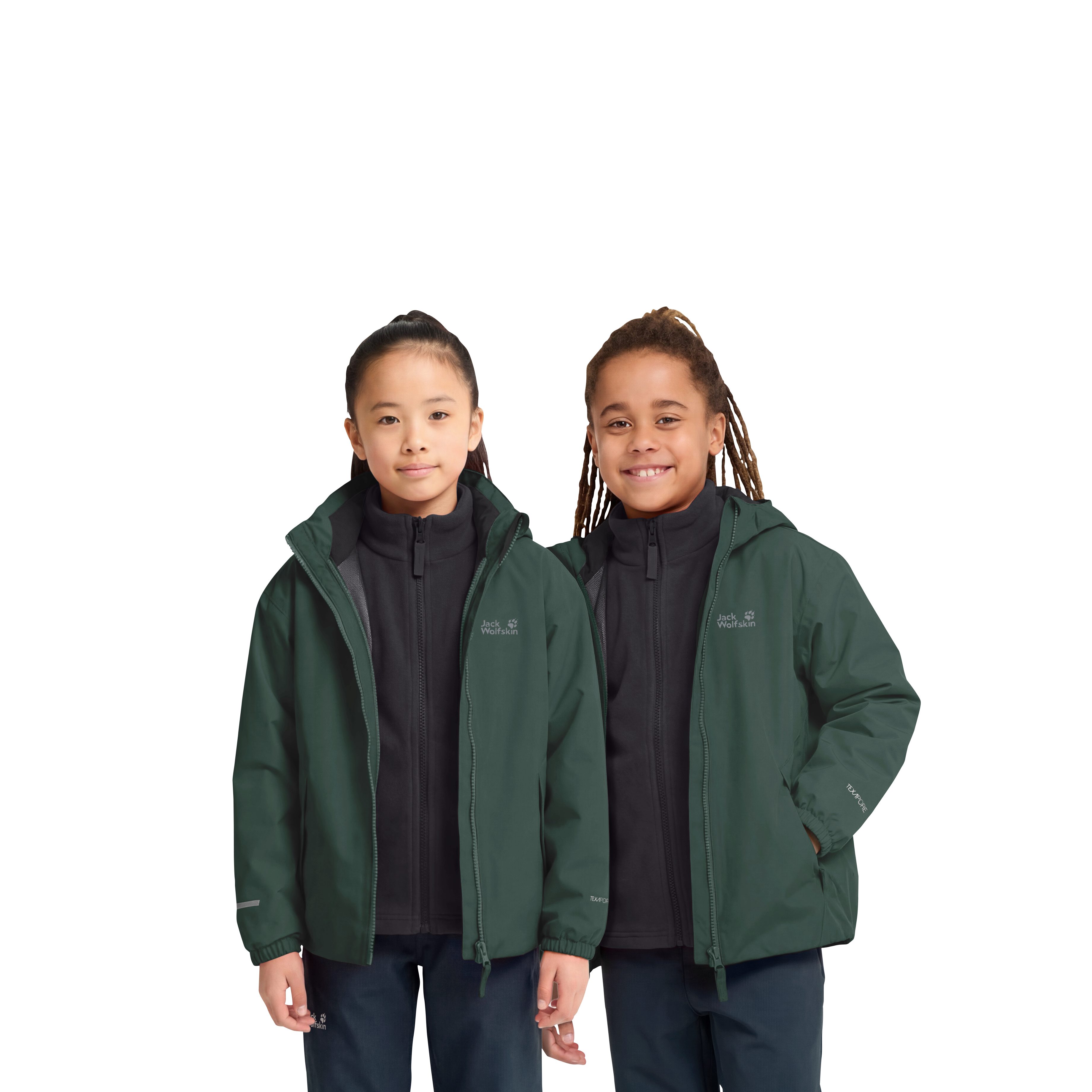 Jack Wolfskin 3-in-1-Funktionsjacke ICELAND 3IN1 JKT K Langarm-Design, aus Polyester, in Größen von 104 bis 176