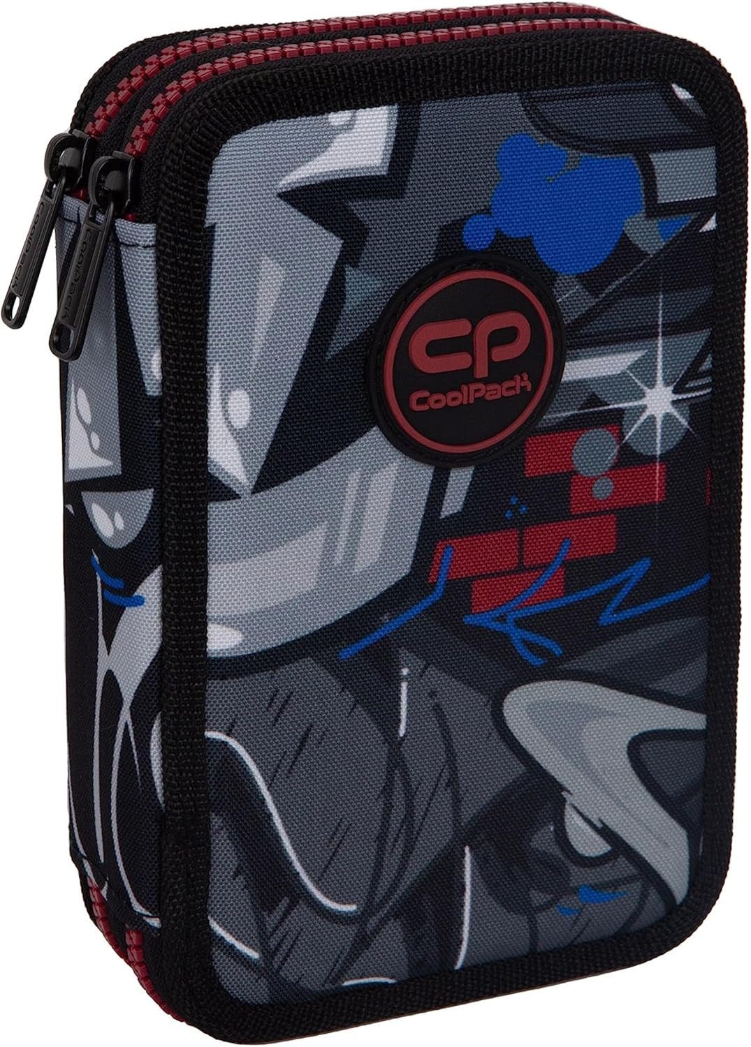 GOLDKIDS Federmäppchen COOLPACK 2-fache Federtasche Federmappe Street Art, (Graffiti 35-teilig Schüleretui Stifte und, 1-tlg., Pinsel Fanartikel inkl. Aufgabenheft), Federbox Etui Stiftetasche Schlamper-Etui Schul-Etui