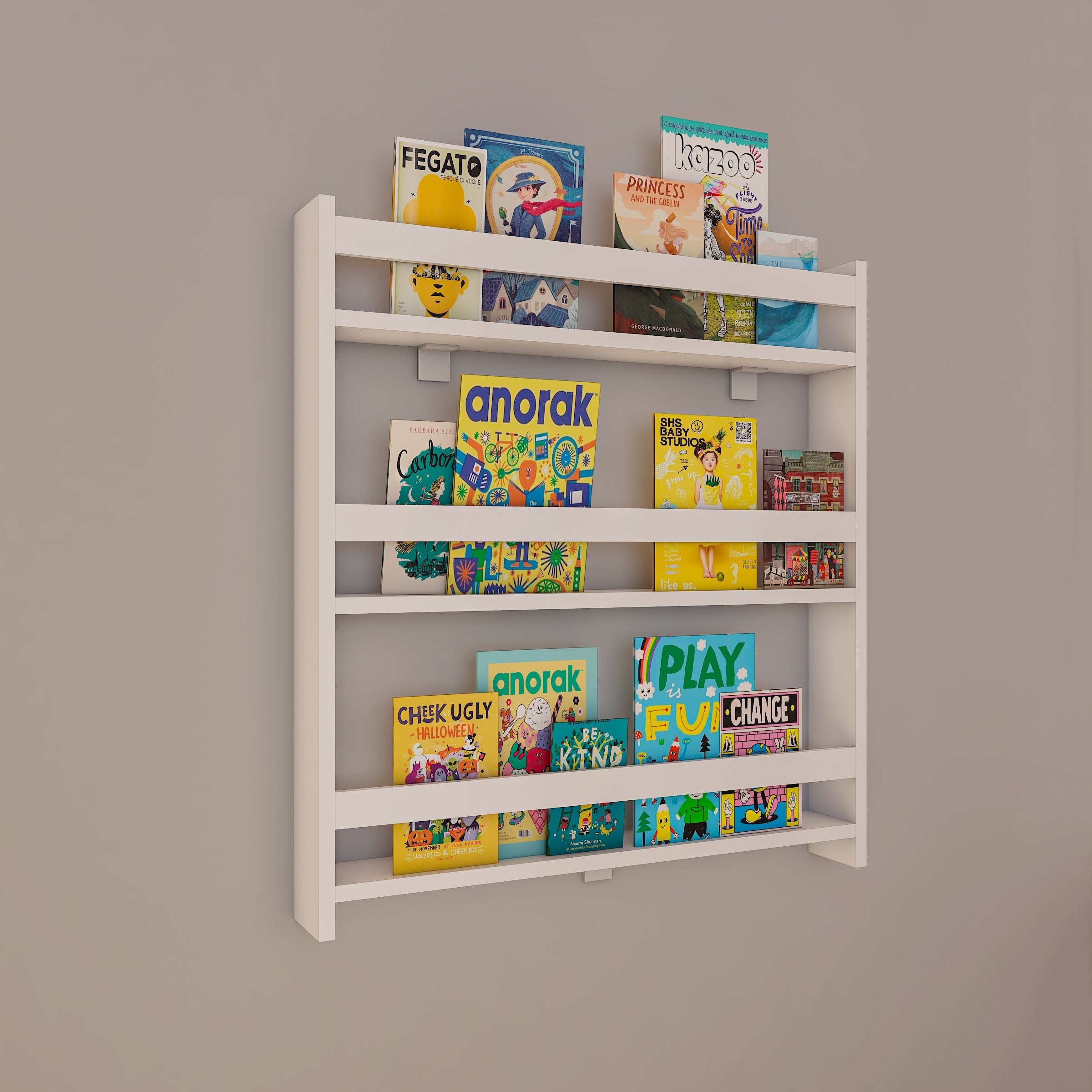 VCM Wandregal Holz Kinderregal Bücherregal Kinder Regal Kidos
