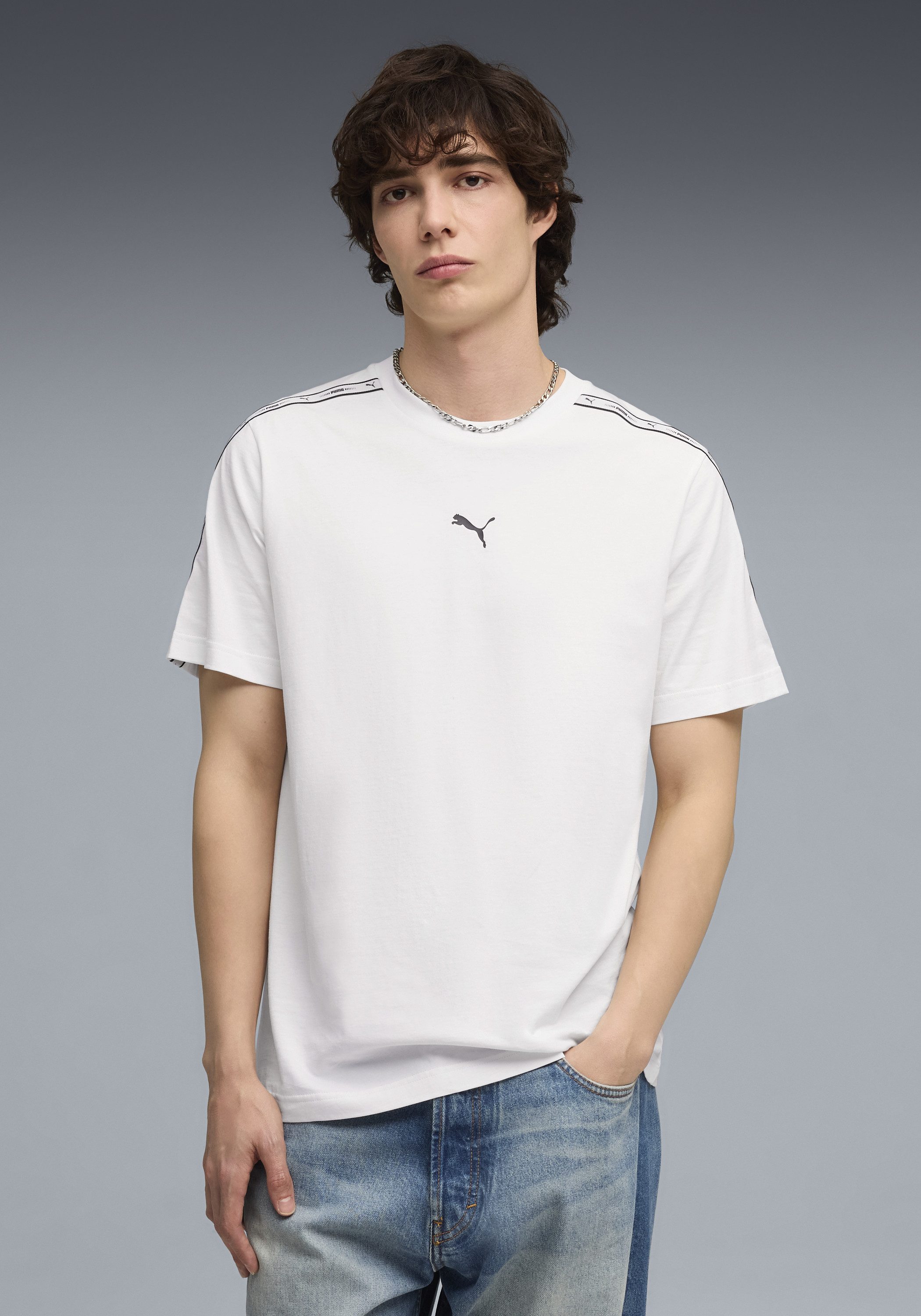 PUMA T-Shirt ESS TAPE TEE Regular Fit, Kurzarm, für sportlichen Look, aus Baumwolle