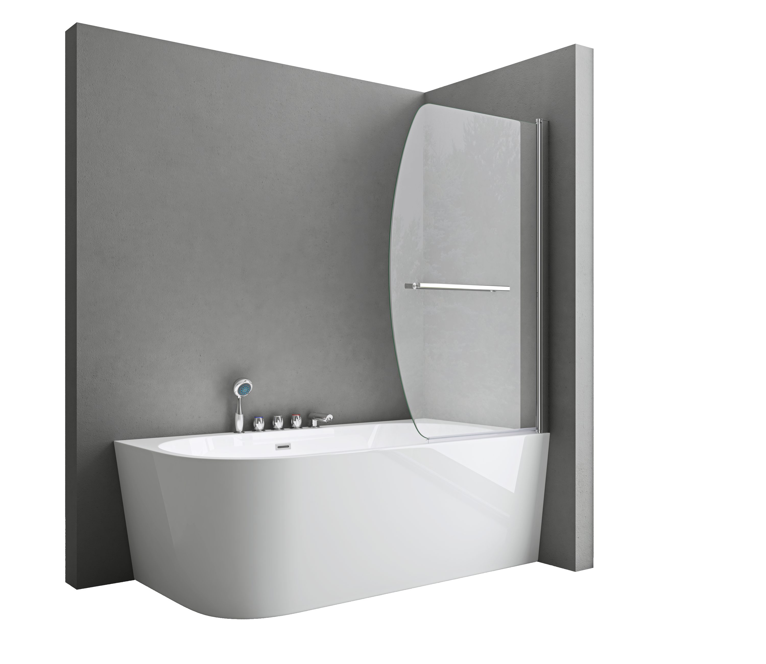 doporro Badewannenaufsatz Duschwand Badewanne Cor112 6mm günstig online kaufen