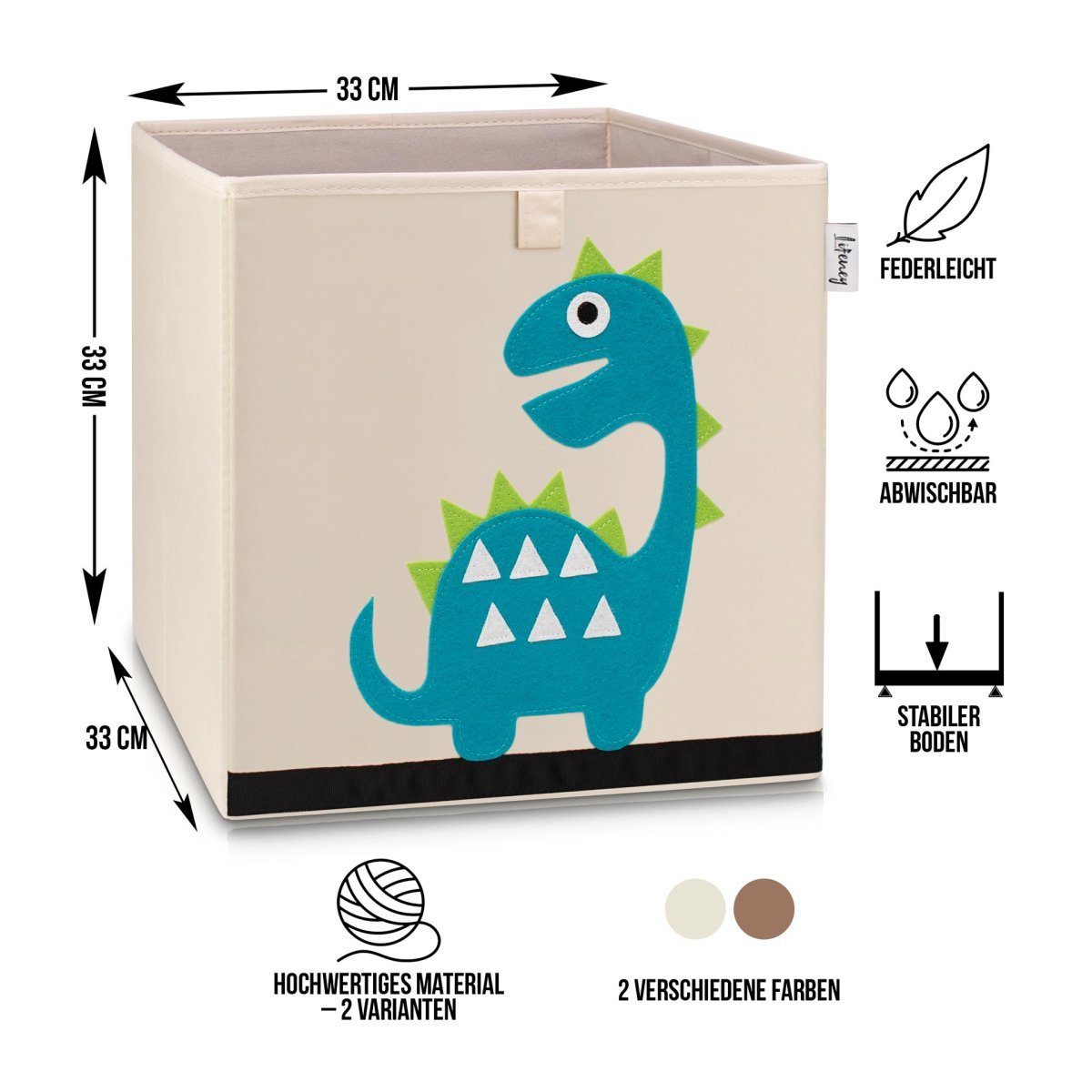 Lifeney Faltbox Aufbewahrungsbox Dino, Türkis günstig online kaufen