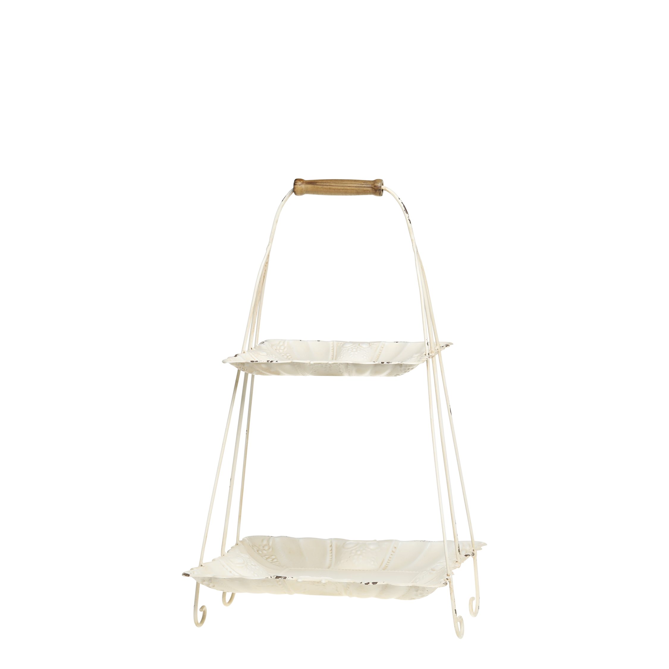 Chic Antique Dekoetagere Etagere mit Henkel H54/L31/B31 cm antique creme (1 günstig online kaufen