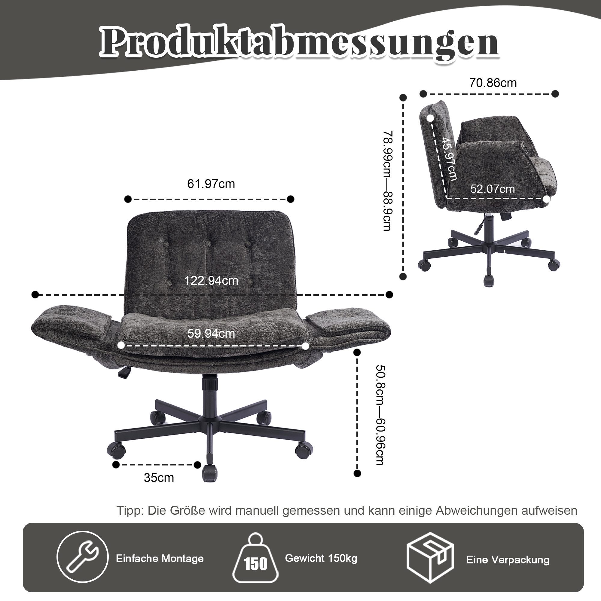 Nuchairsey Drehstuhl Bürostuhl Schreibtischstuhl Polsterstuhl mit klappbaren Armlehnen (1 St), Drehbar, ergonomisch für Home Office und Make-up-Bereiche