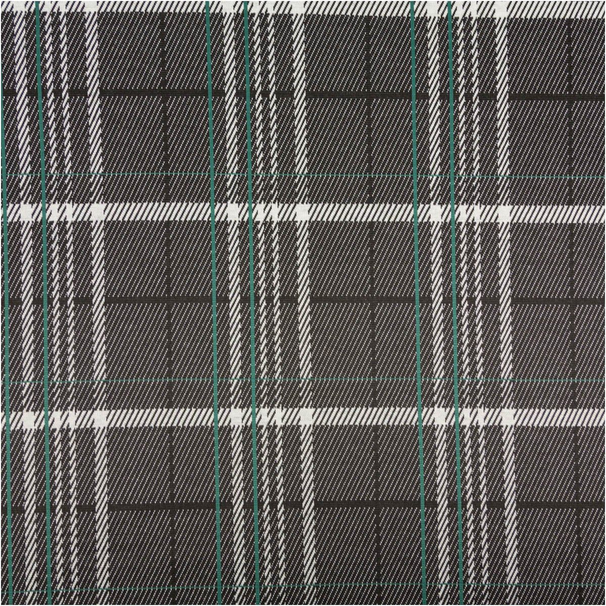 SCHÖNER LEBEN. Stoff Karostoff Meterware Schottenkaro Stretch grau schwarz grün 140cm, pflegeleicht
