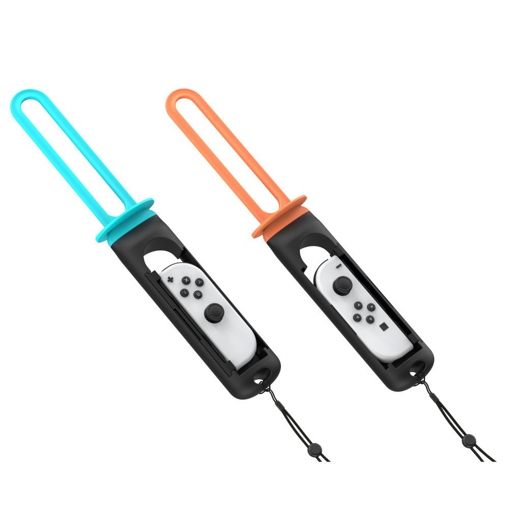 YAXO Schwert Aufsatz für Joy-Con Switch 2 Sportspiele ergonomisch 2er Set Zubehör Nintendo (Joy-Con Sport-Aufsatz 2er, 2 St., Rutschfeste Passform)