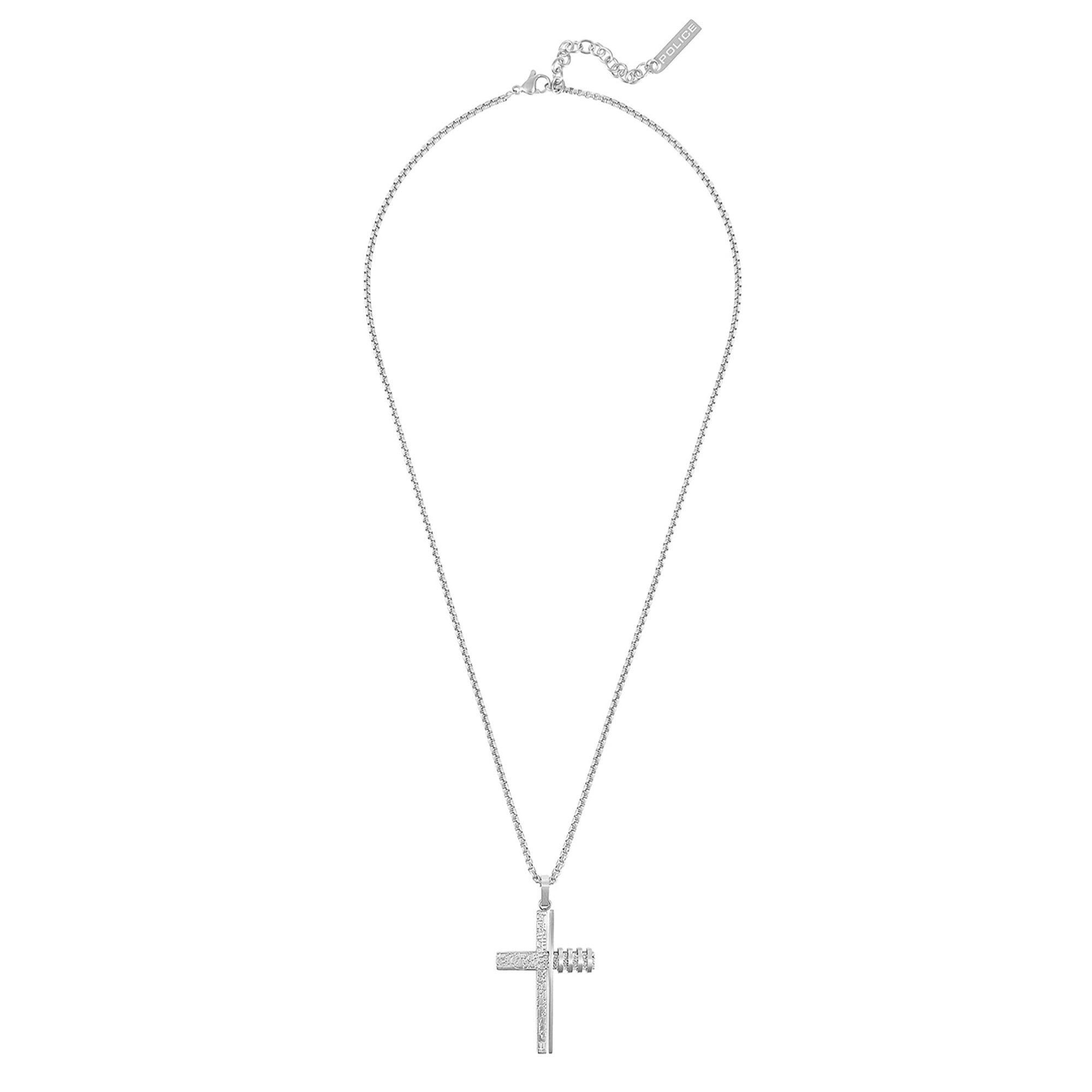 Police Kette mit Anhänger Herren-Crosstone Edelstahl Kreuz