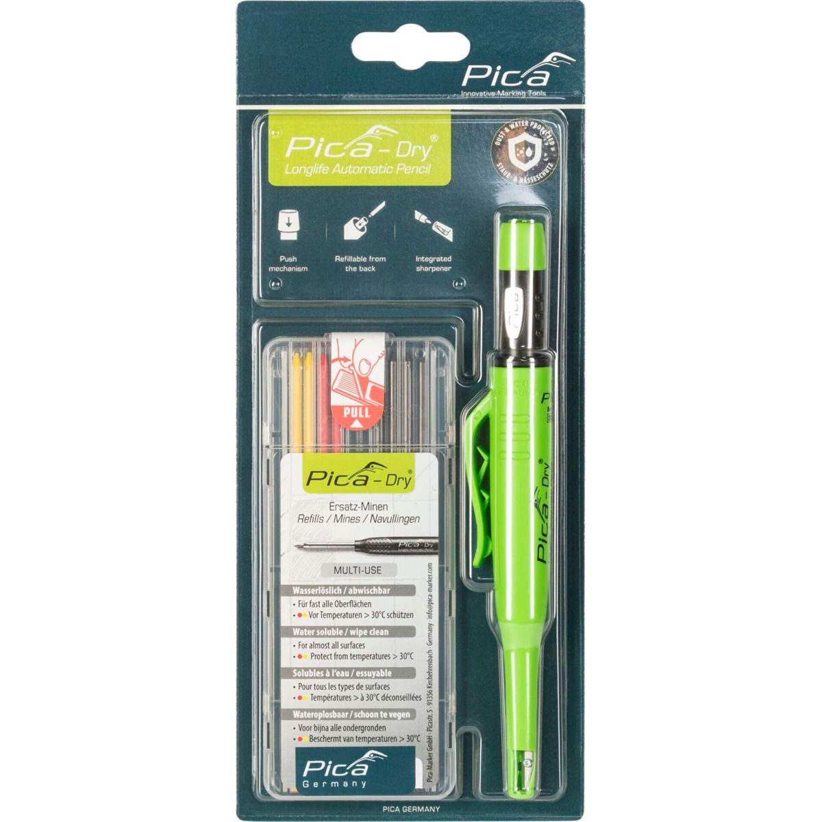 Pica-Marker Kreidemarker Pica DRY Bundle mit 1x Marker + 1x Minen-Set Nr.