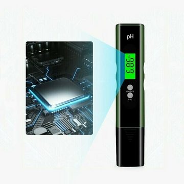 yozhiqu pH-Messgerät Digitaler pH-Meter Tester für Hydrokultur, tragbar und handlich., (1-tlg), Testbereich 0-14PH, austauschbarer Akku, hochauflösendes Display
