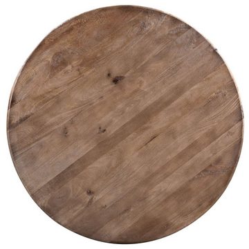 baario Esstisch Esstisch LA BEAUME 140cm, rund massiv Mangoholz Landhaus Eiche-Finish