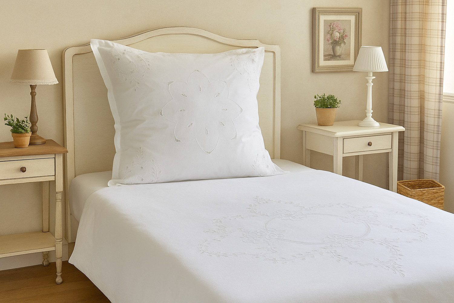 HOSSNER - HOMECOLLECTION Bettwäsche 155x200 cm, Baumwolle, 2 teilig, Vintag günstig online kaufen