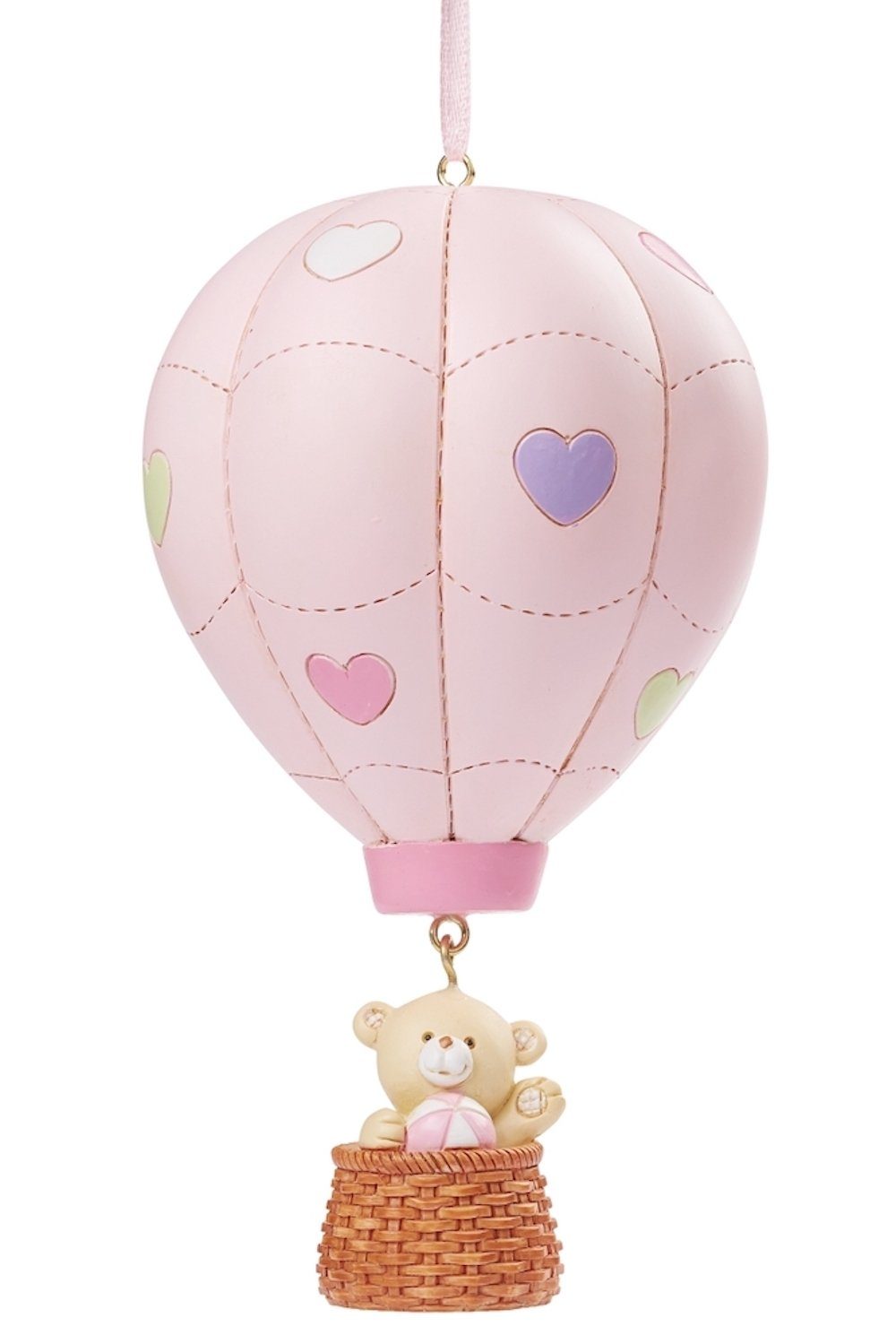 HobbyFun Dekofigur Polyresinfigur, Heißluftballon, Teddybär, 14cm