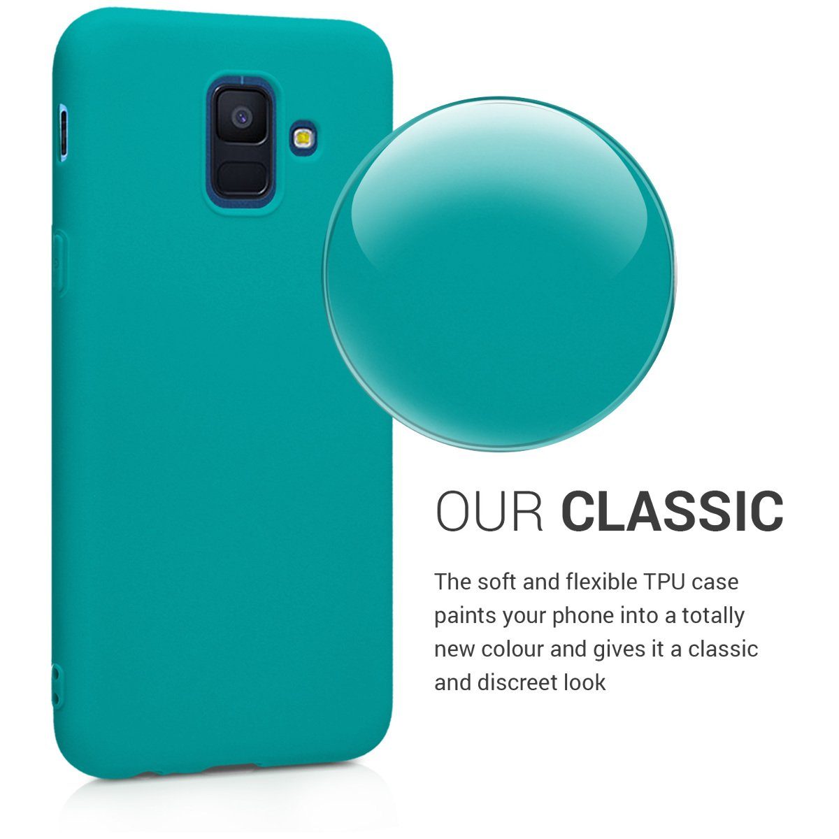kwmobile Handyhülle Hülle für Samsung Galaxy A6 (2018), Hülle Silikon - Soft Handyhülle - Handy Case Cover