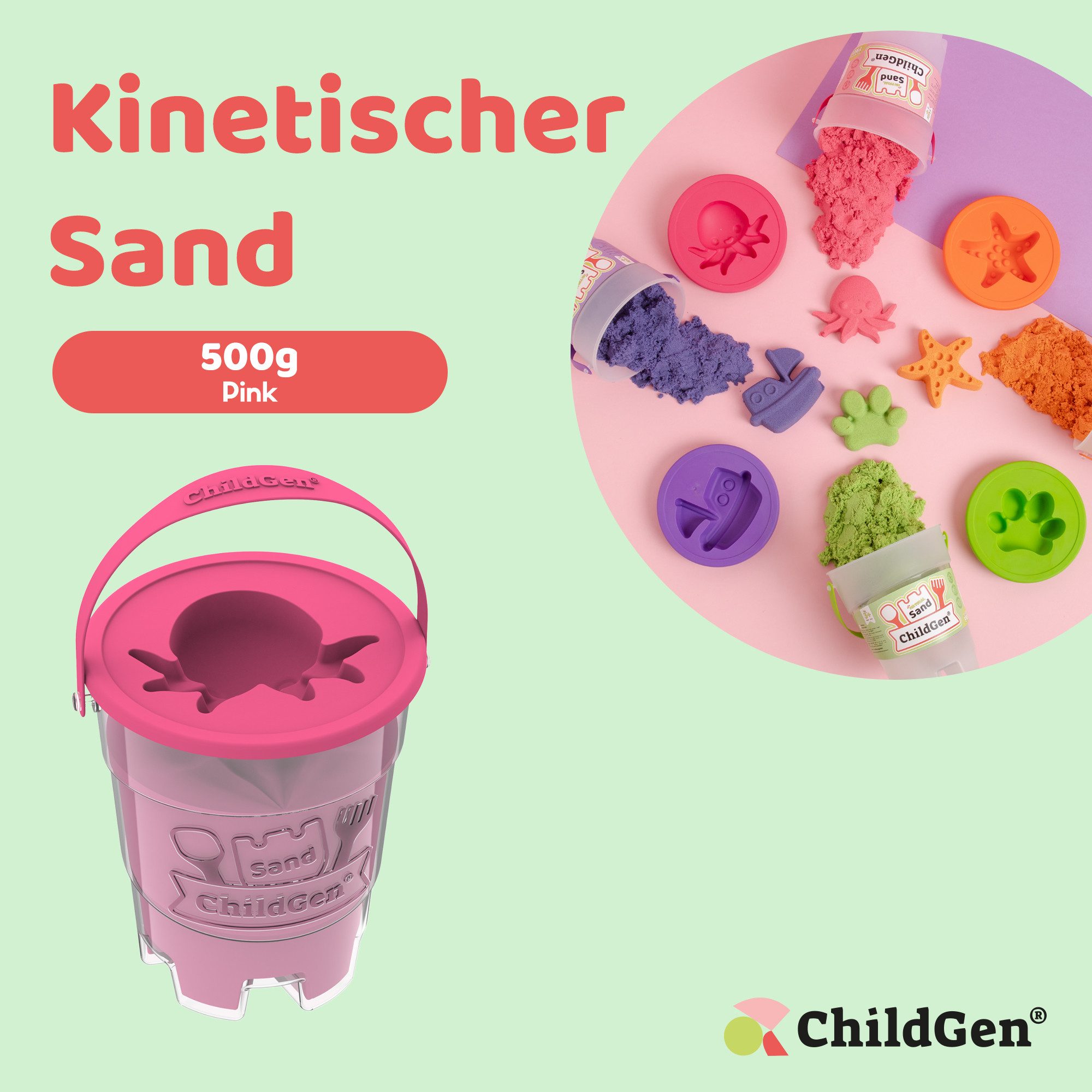 ChildGen Sandkasten Kinetischer Sand, Natürlich, ungiftig, Magischer Sand, günstig online kaufen