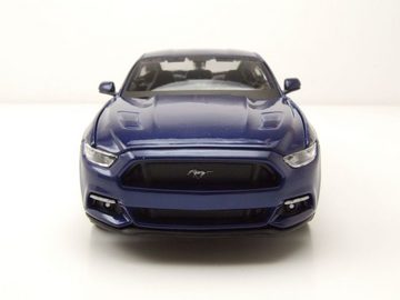 Maisto® Modellauto Ford Mustang GT 2015 blau metallic Modellauto 1:24 Maisto, Maßstab 1:24