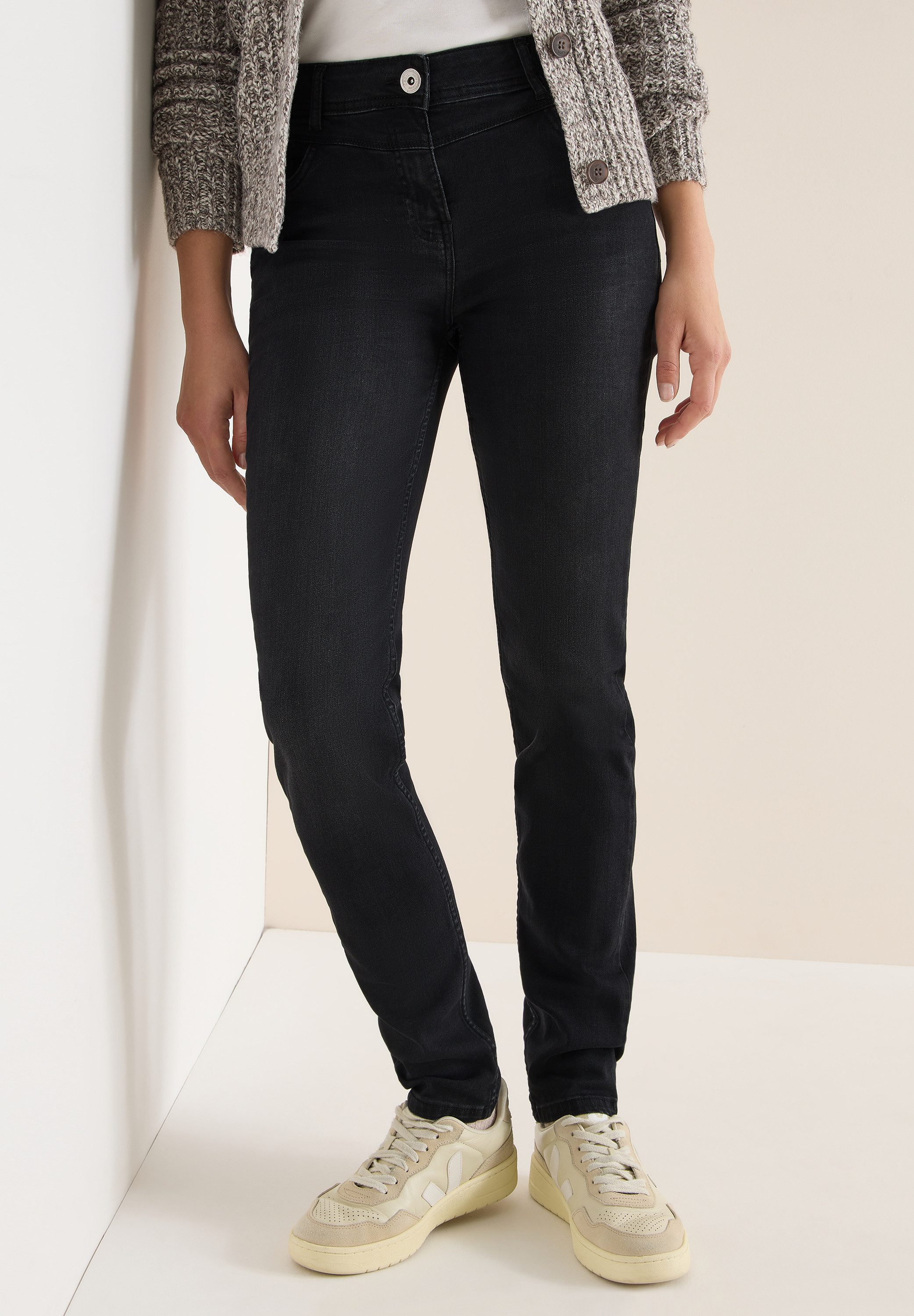 CECIL Slim-fit-Jeans High Waist