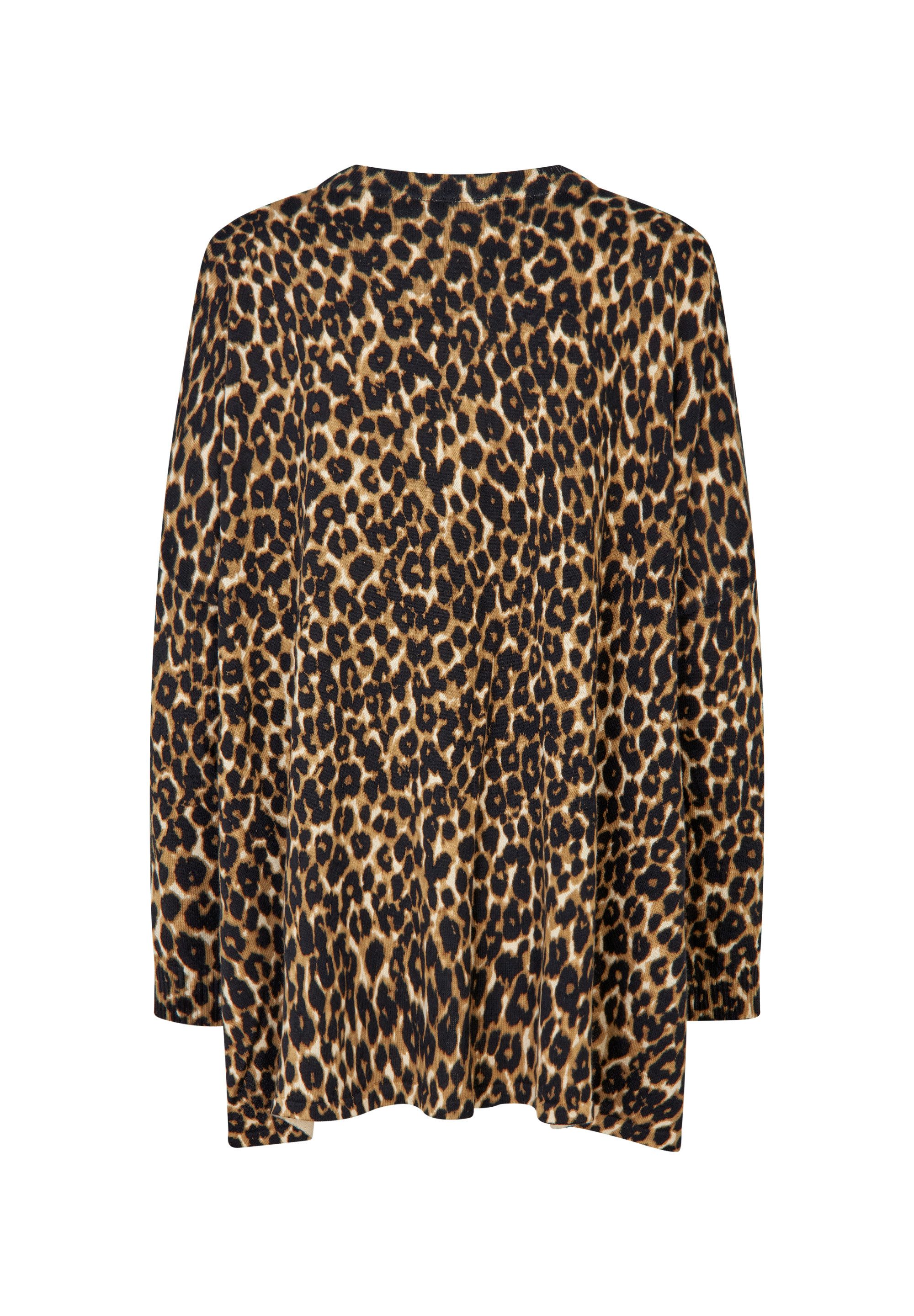 Masai Langarmbluse MaFeluci schmale Ärmel, Leopardenprint