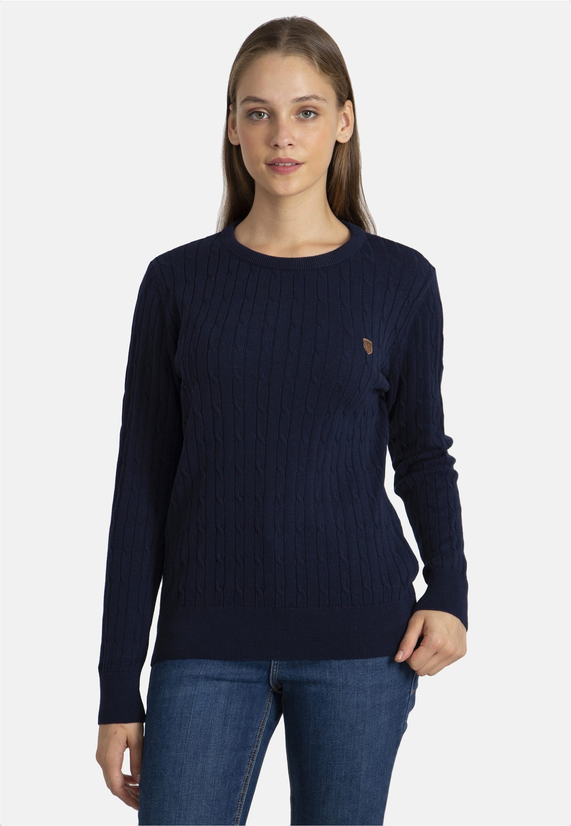 SIR RAYMOND TAILOR Strickpullover Authen (1-tlg) mit klassischem Rundhalsausschnitt