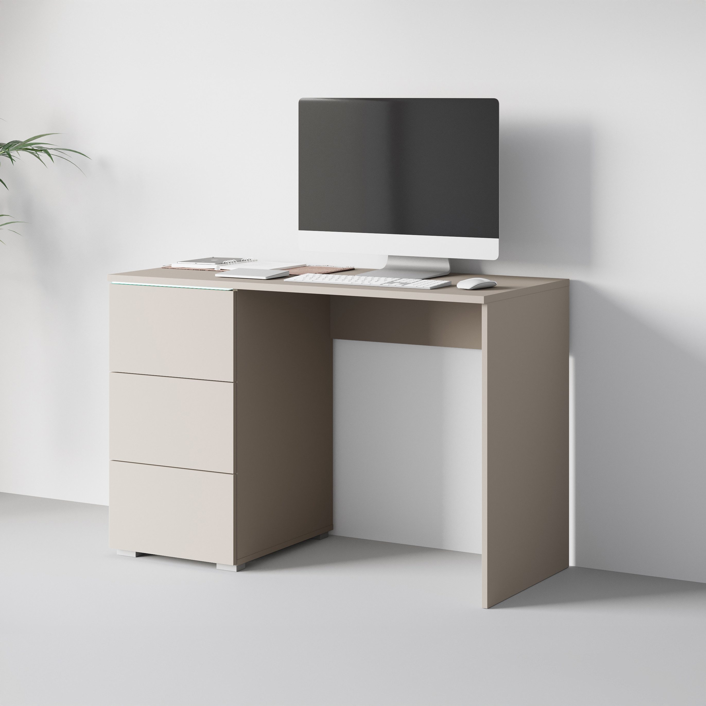 INOSIGN Schreibtisch Vera, Computertisch mit LED-Beleuchtung (1-St), Modern günstig online kaufen