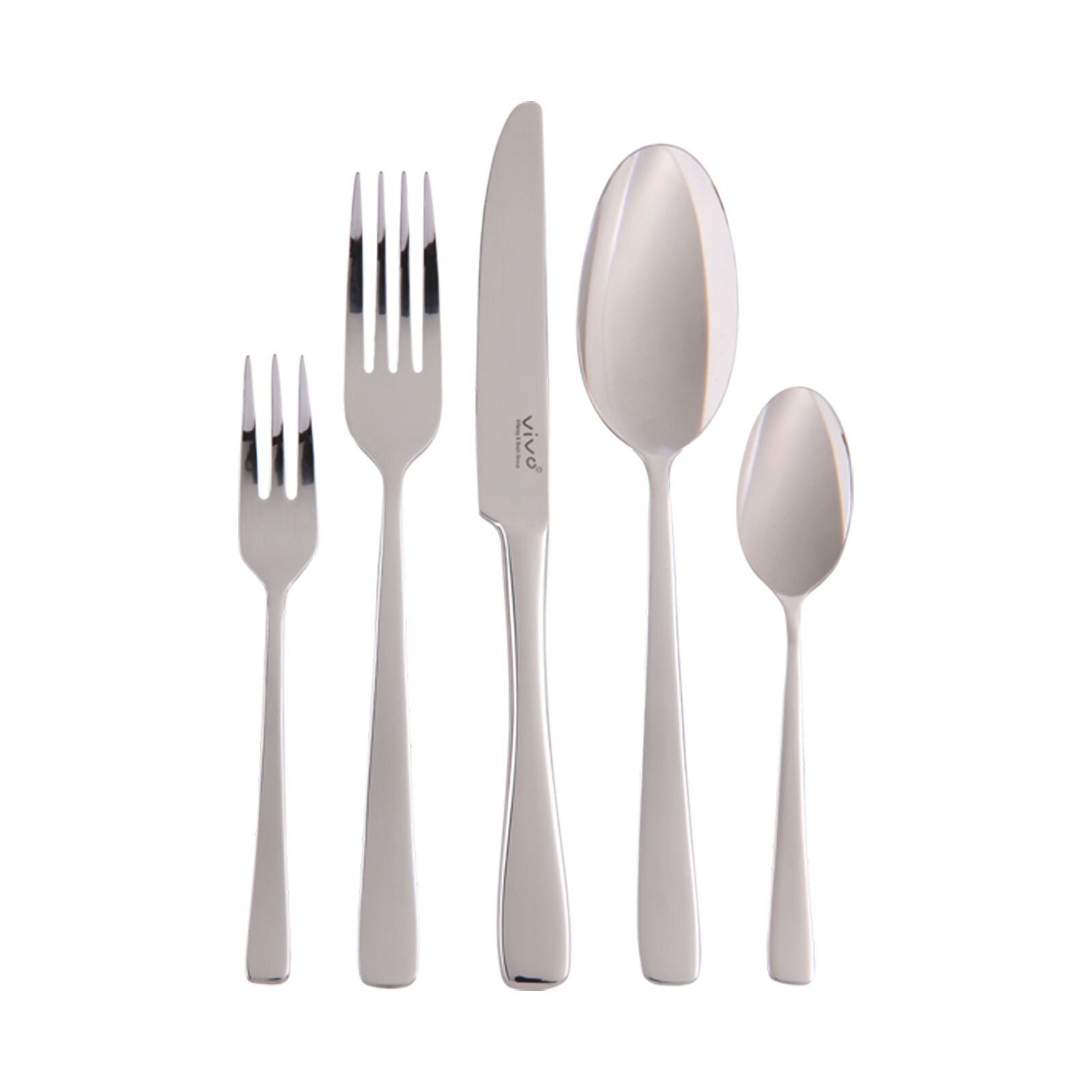 Villeroy & Boch Besteck-Set Voice Basic Tafelbesteck 180er Set (180-tlg), Edelstahl, Spülmaschinenfest