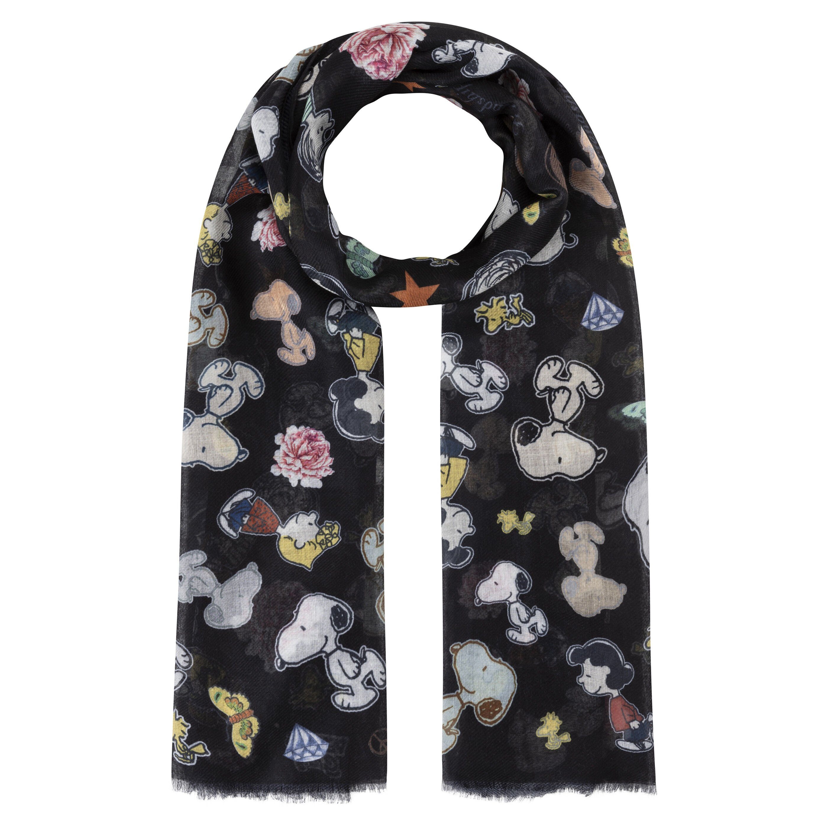 PEANUTS? Schal aus recyceltem Polyester mit fahrendem Snoopy main image 1