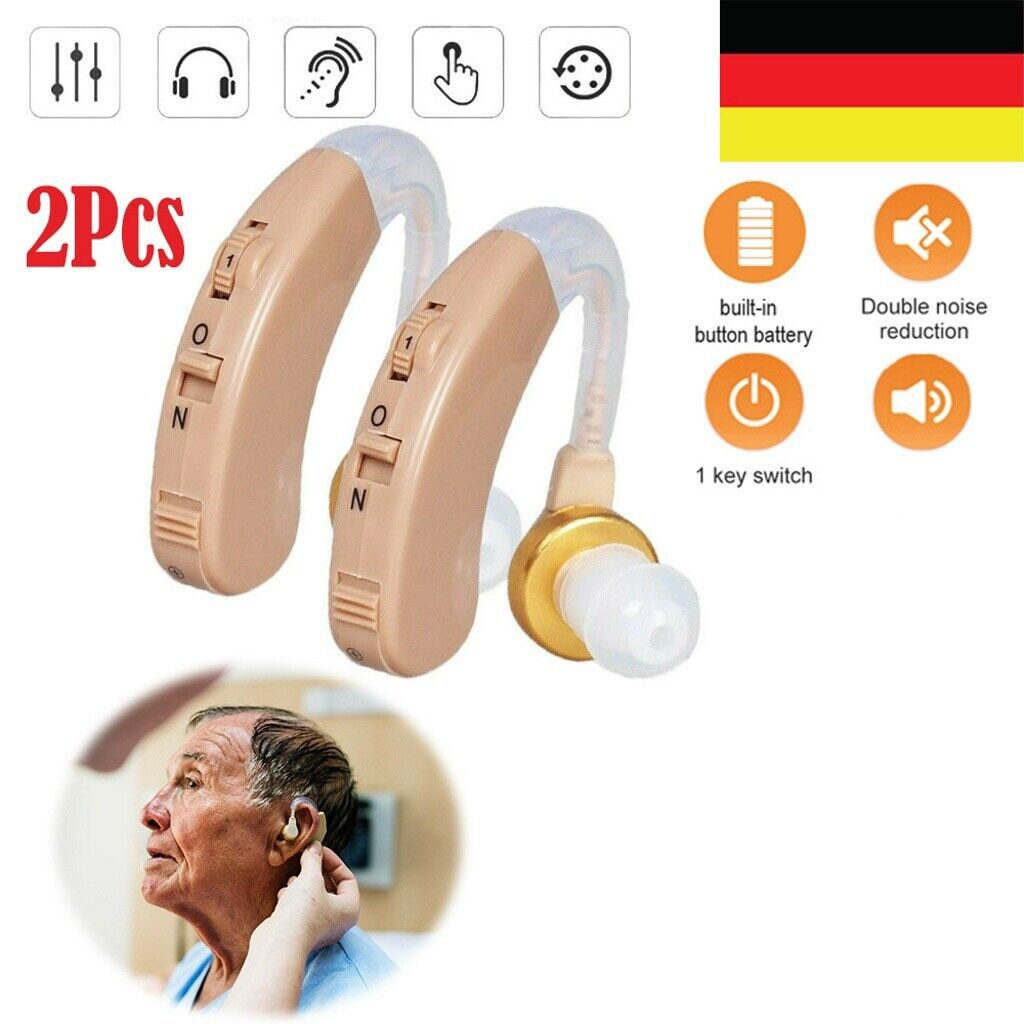 ZREE Hörverstärker Hörverstärker, mehrstufige Lautstärkereglung, Rauschunterdrückung, (Ohr Noise-Cancelling Mini Digital Hearing Ear Amplifier Unsichtbarer, Austauschbare Batterie), Zwei Hörmodi, Digitale Rauschunterdrückung