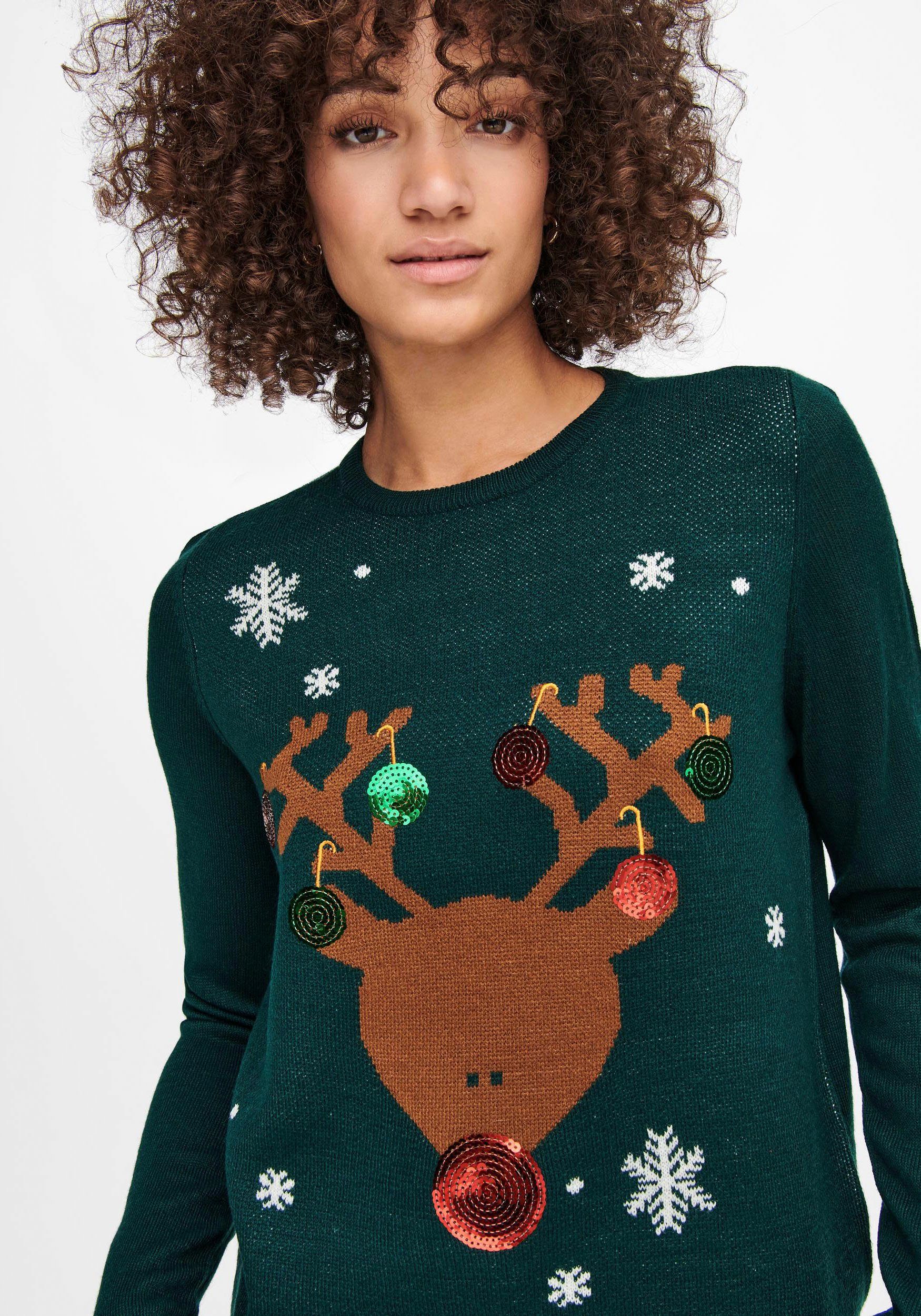 Damen Pullover Only Weihnachtspullover